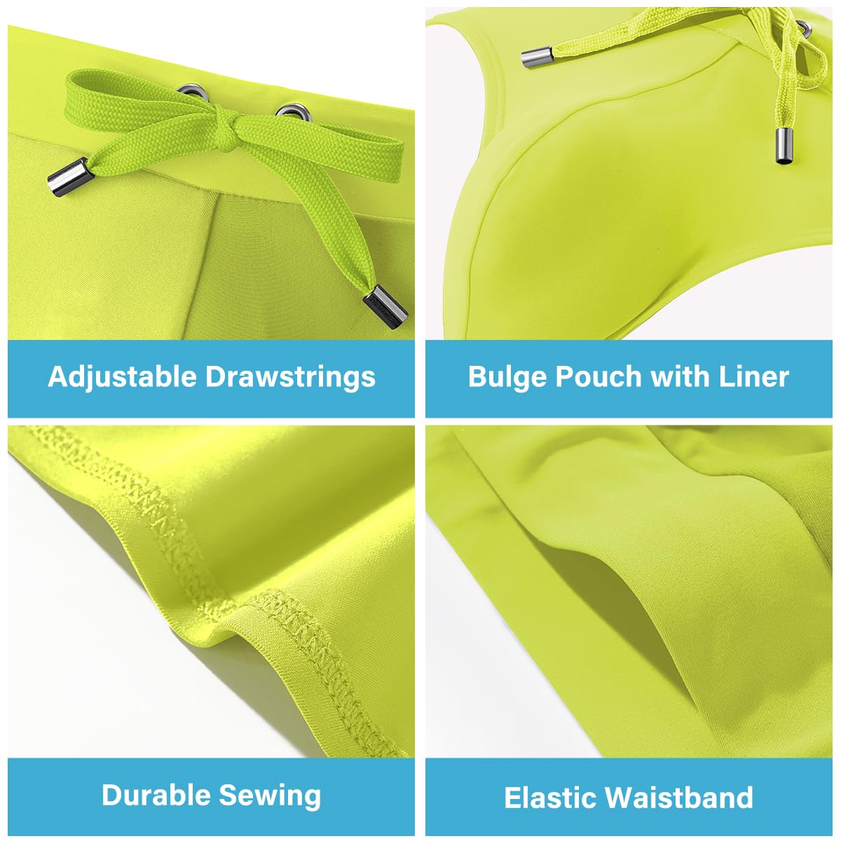 Bañador Slip Hombre - Traje de Baño de Natación y Piscina, Slip con Cordón Ajustable, Secado Rápido