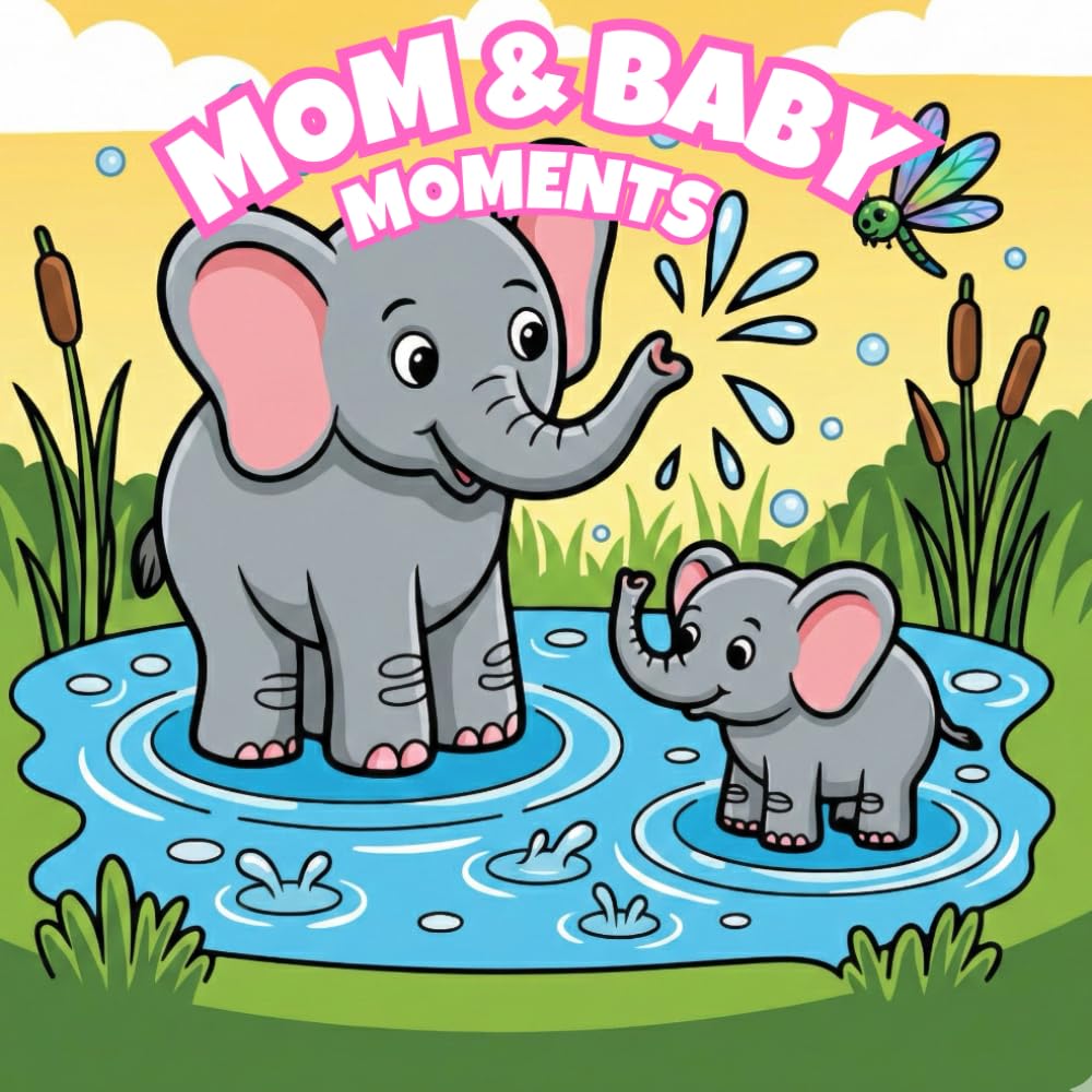 Bold and Easy Mom Moments Coloring Book: Heartwarming Animal Mom and Baby Designs | Large Print, Simple and Relaxing Coloring Pages (Golden Crescent Coloring Books)