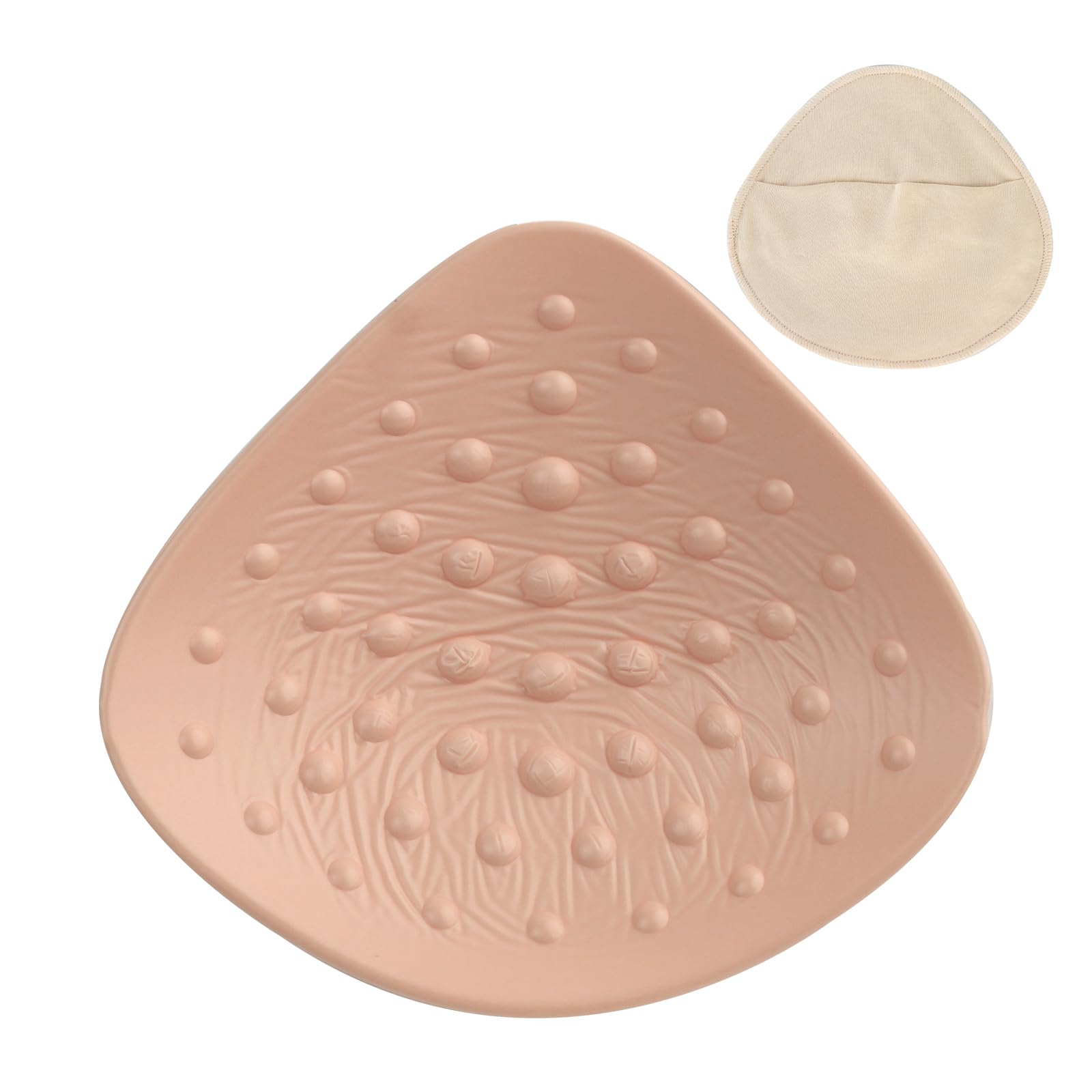 Lightweight Silicone Breast Forms,Triangle Mastectomy Women Breast Prosthesis Concave Bra Pad Inserts(1 Piece)