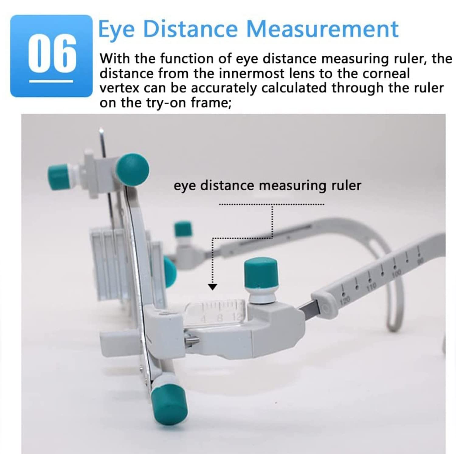 Montura de prueba óptica universal pd 48-80 mm, montura de lente de prueba óptica ajustable, lente de prueba de optometría ultraligera 50g ocular de prueba óptica de titanio para óptica prueba