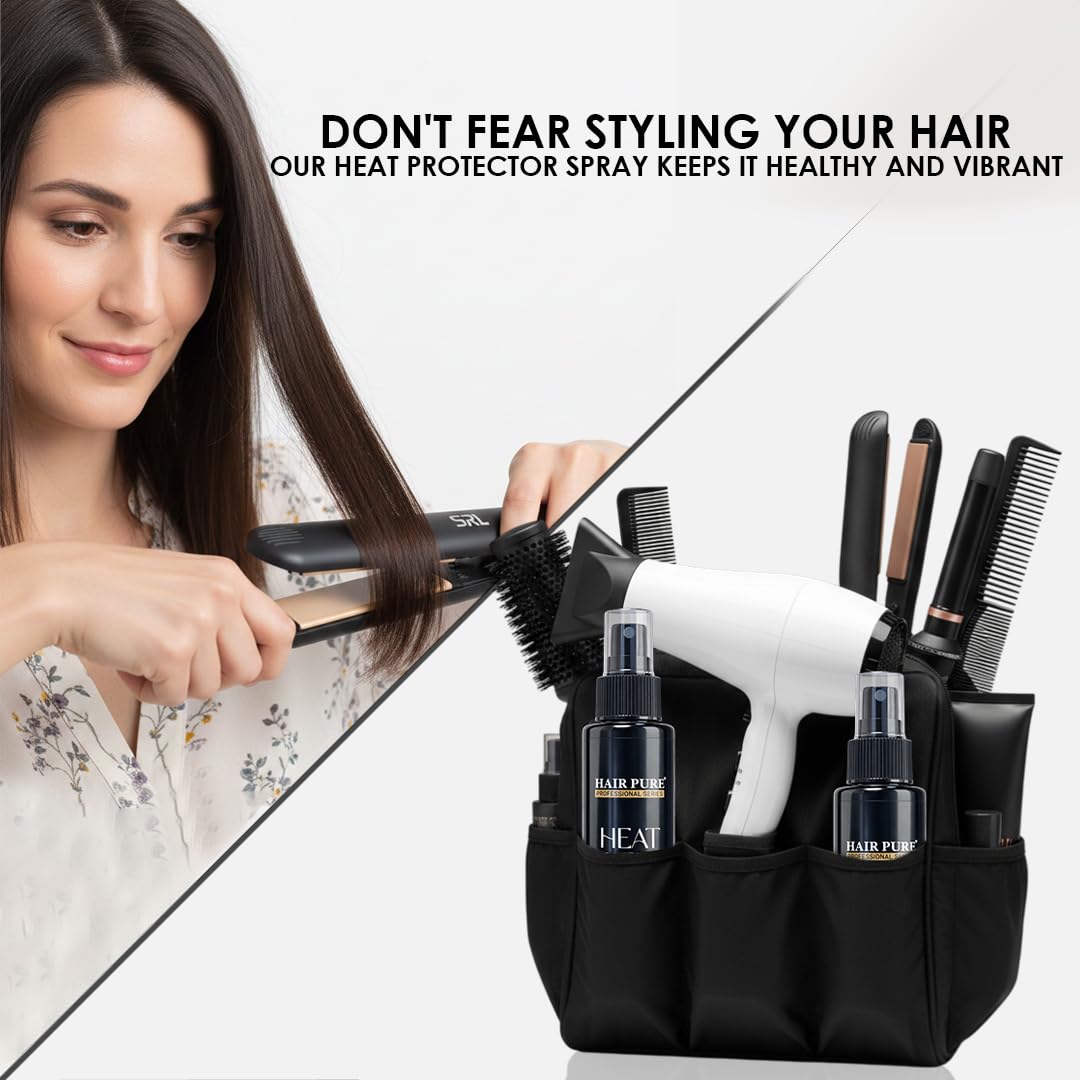 Hair Pure Heat Protector Spray | Hair Styling Spray for Women & Men | Heat Protection Spray for upto 230 °C | Less Breakage | Frizz Free & Damage Control | Heat Protection Spray (100Ml) 2