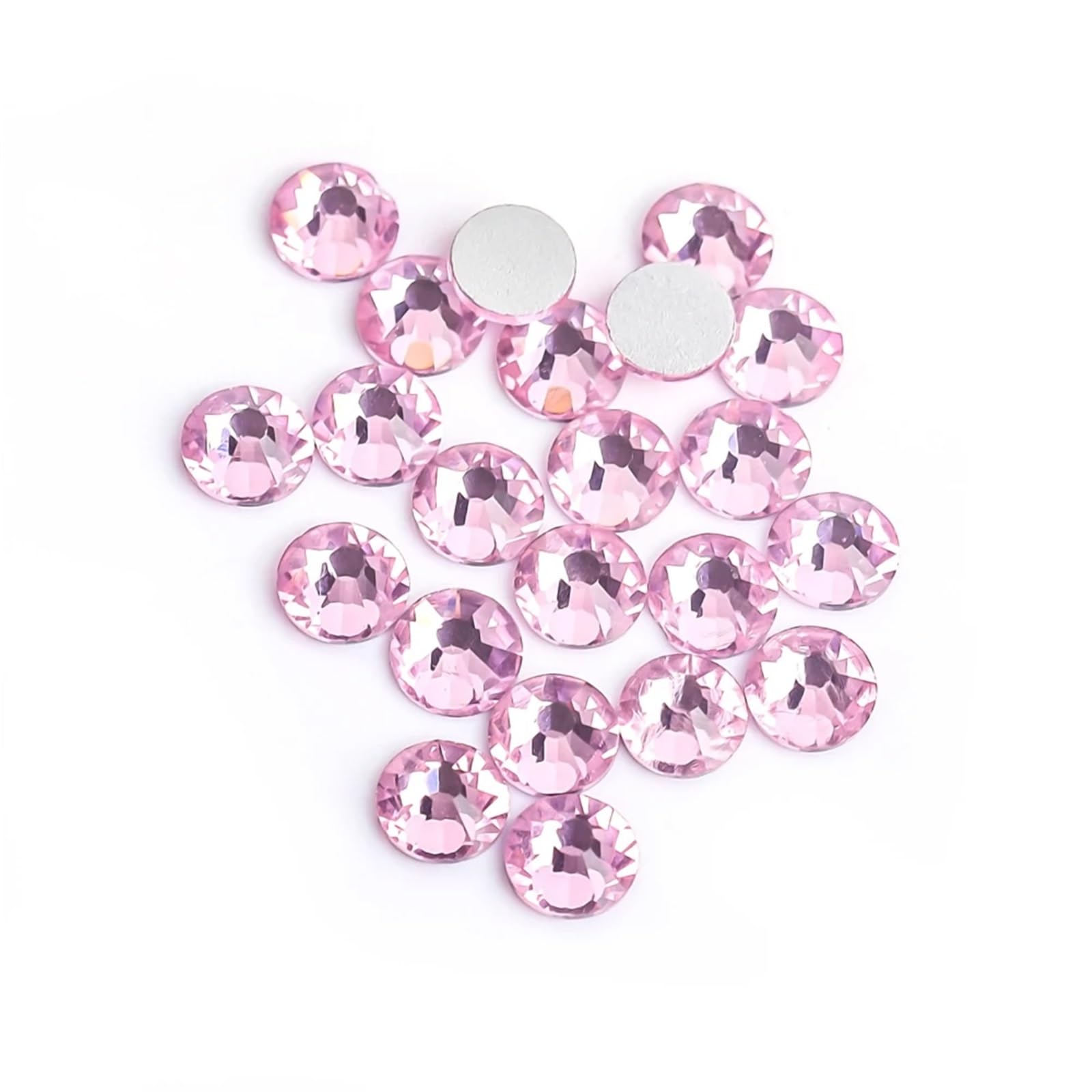 Trapano per unghie Strass in vetro Strass in vetro for nail art multicolore, diverse misure(Light Siam AB,SS12 1440pcs)