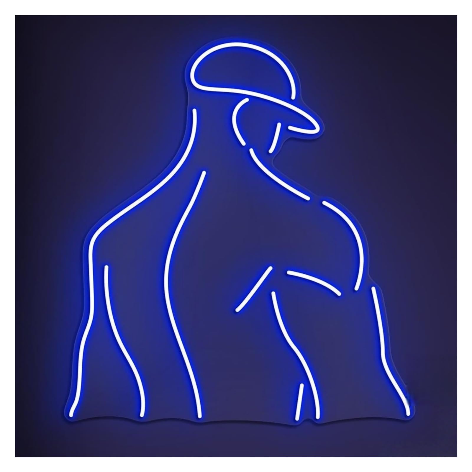 RONGCH Hanging Art Signs Muscular Man Neon Sign, Suitable for Bodybuilder Room Decor with Brightness Adjustable 50cm