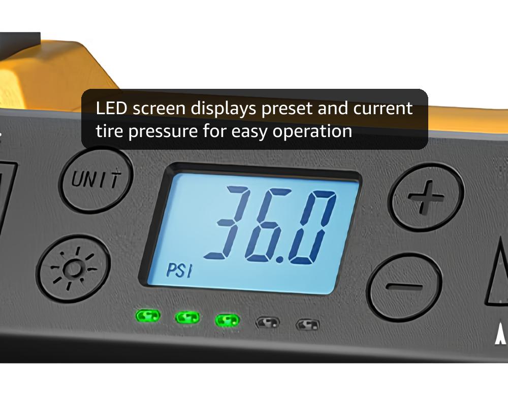 AstroAI Tire Inflator Portable Air Compressor Pump 150PSI 12V DC/110V AC with Dual Metal Motors&LED Light, Automotive Car Accessories&Two Modes for Car, Bicycle Tires and Air Mattresses, Yellow