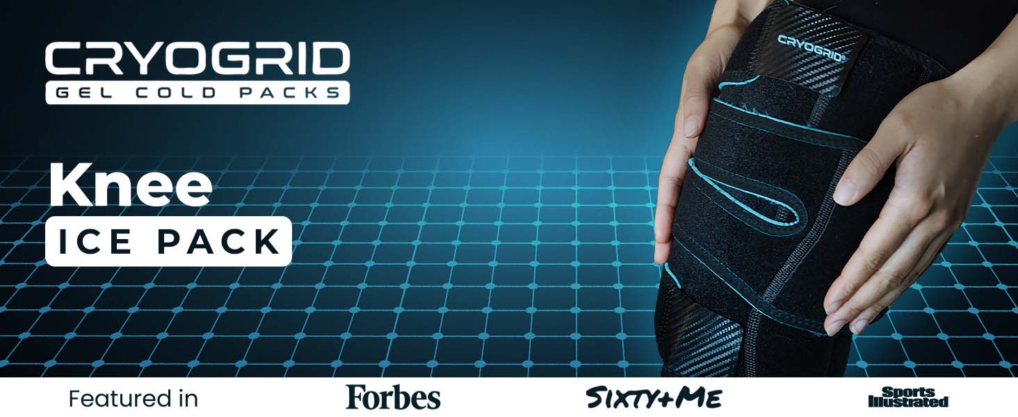 Amazon.com: Cryogrid Knee Ice Pack Wrap - Reusable Cold Therapy