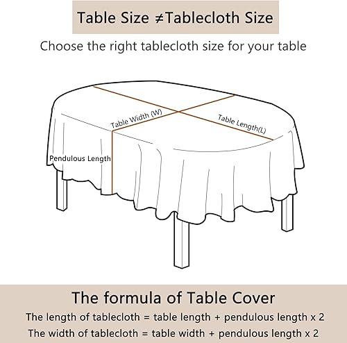 Miniatura 7 de Azxsdrf Mantel ovalado moderno para mesa ovalada, impermeable, para comedor, interior y exterior, mantel decorativo para el hogar, 60 x 84 pulgadas