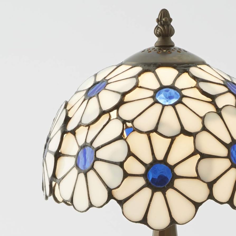 ステンドグラスランプ　花　フラワー　大型　モザイクガラス　2灯 ステンドグラスランプ 花 フラワー 大型 モザイクガラス 2灯