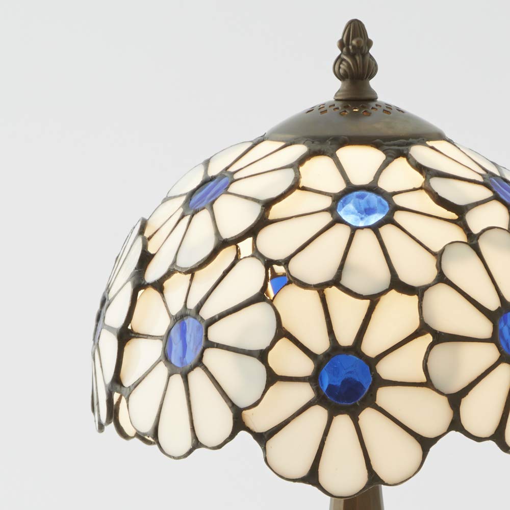 ステンドグラス テーブルランプ ステンドランプ 照明 H33cm 花 フラワー Amazon.co.jp : リエット ステンドグラスランプ テーブルランプ