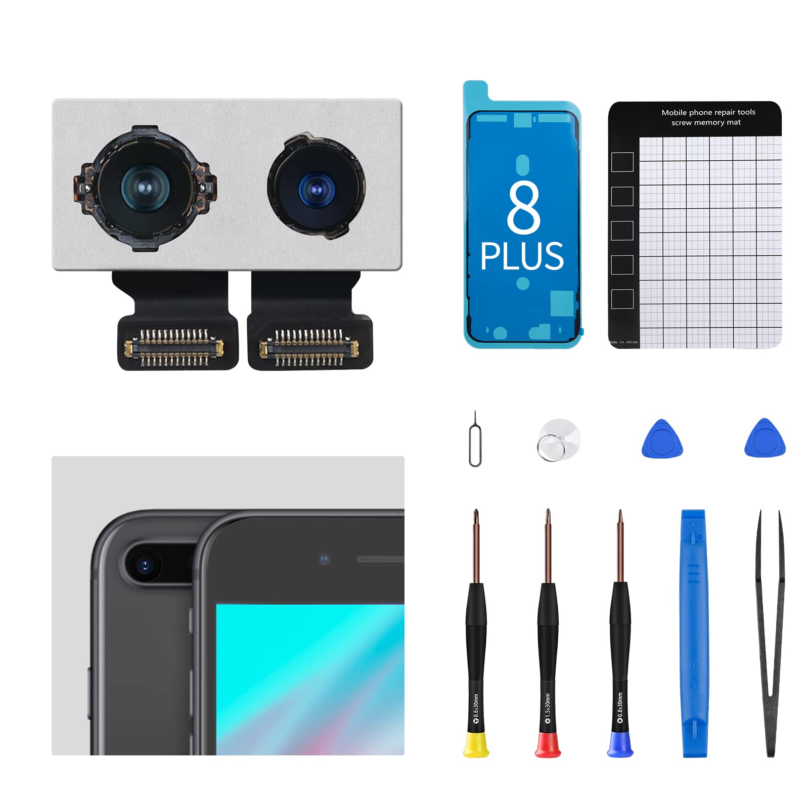 Amazon.com: CYKJGS for iPhone 8 Plus Main Rear Back Camera