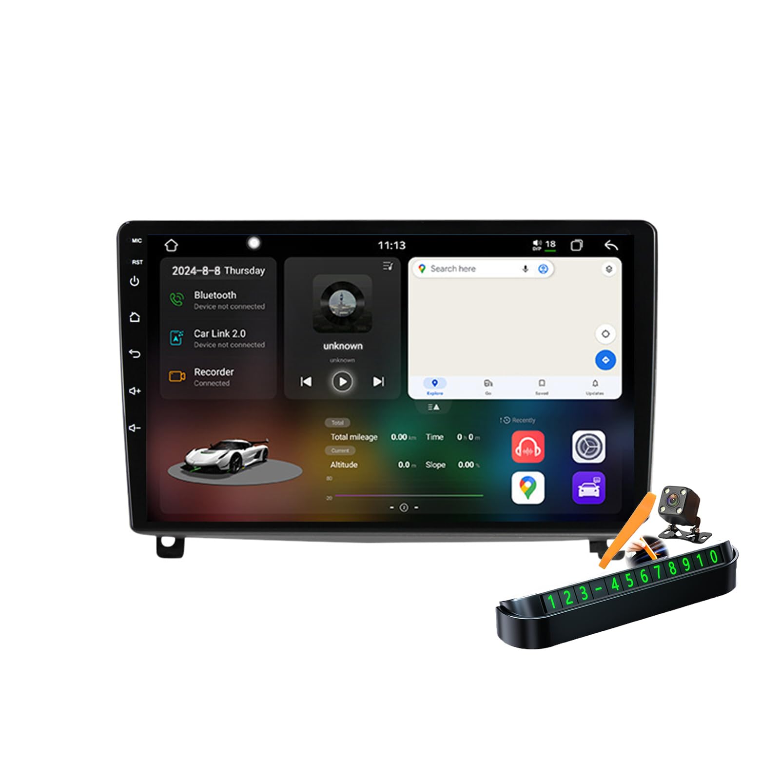 Autoradio 2 Din Android 14.0 GPS pour 407 2004-2011 avec Carplay WiFi DSP Multimédia Y100s
