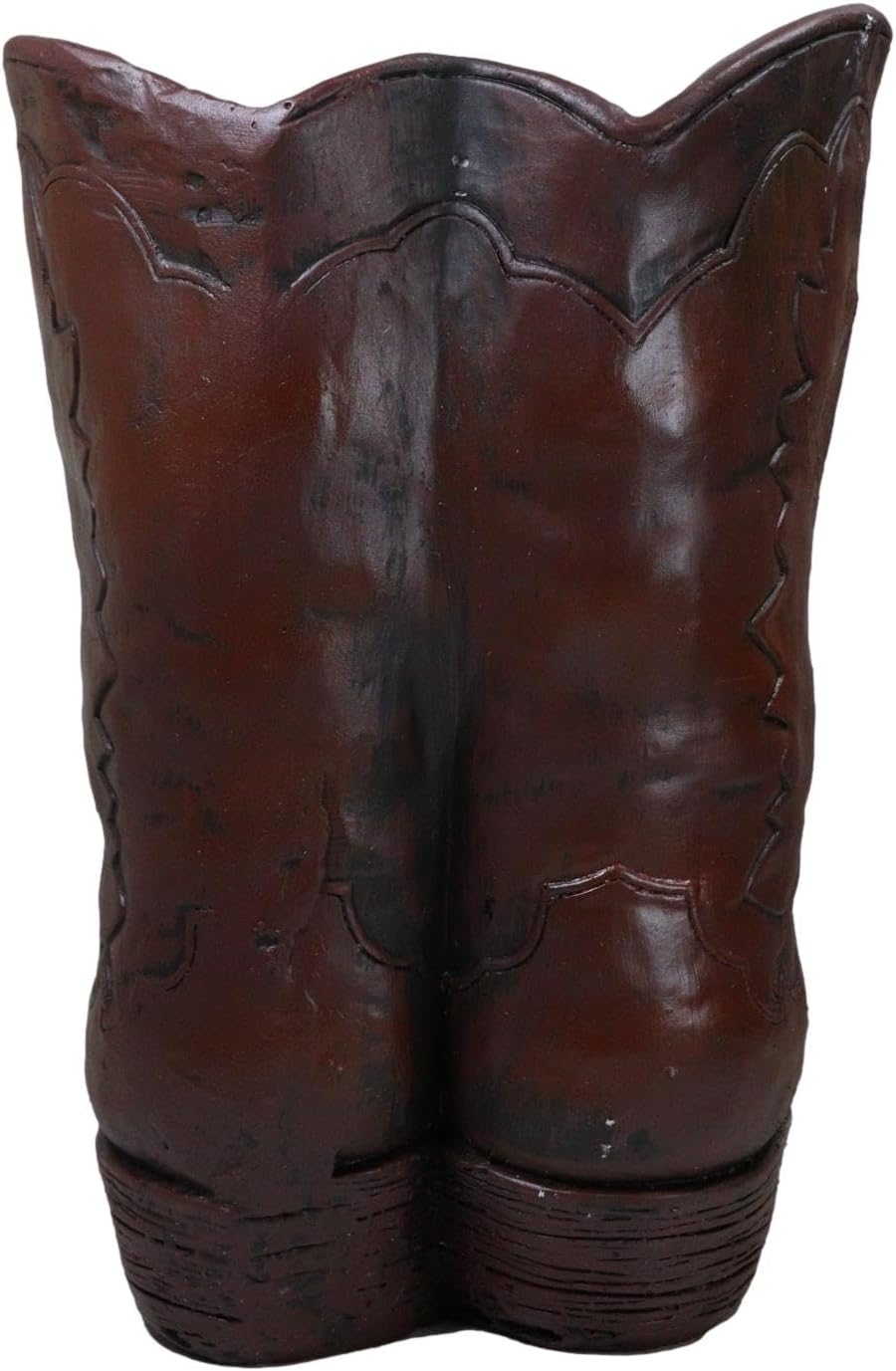 Ebros Gift Rustic Country Western Wild West Native Indian Bald Eagle Faux Tooled Leather Cowboy Boots Decorative Flower Vase Or Planter Figurine 13" H