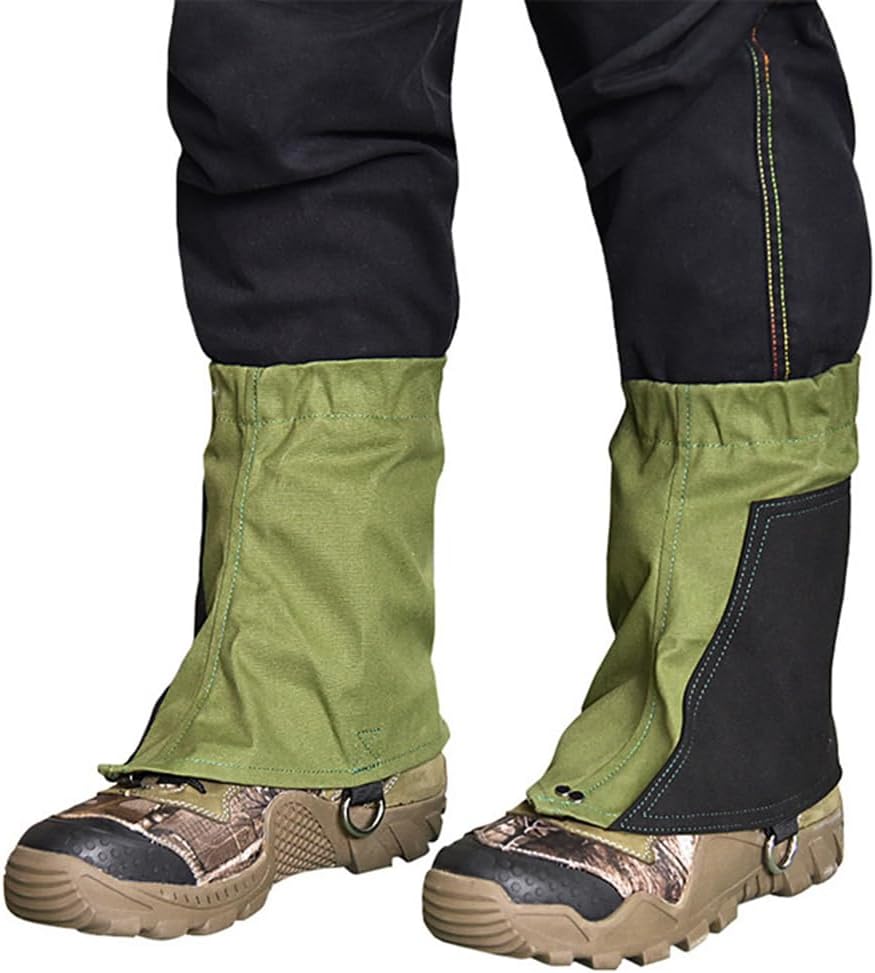 ZJchao Waterproof Hiking Gaiters for Boots and Shoes, Dustproof Unisex Canvas Short Leg Covers for Outdoor Camping, Running, Walking, Backpacking