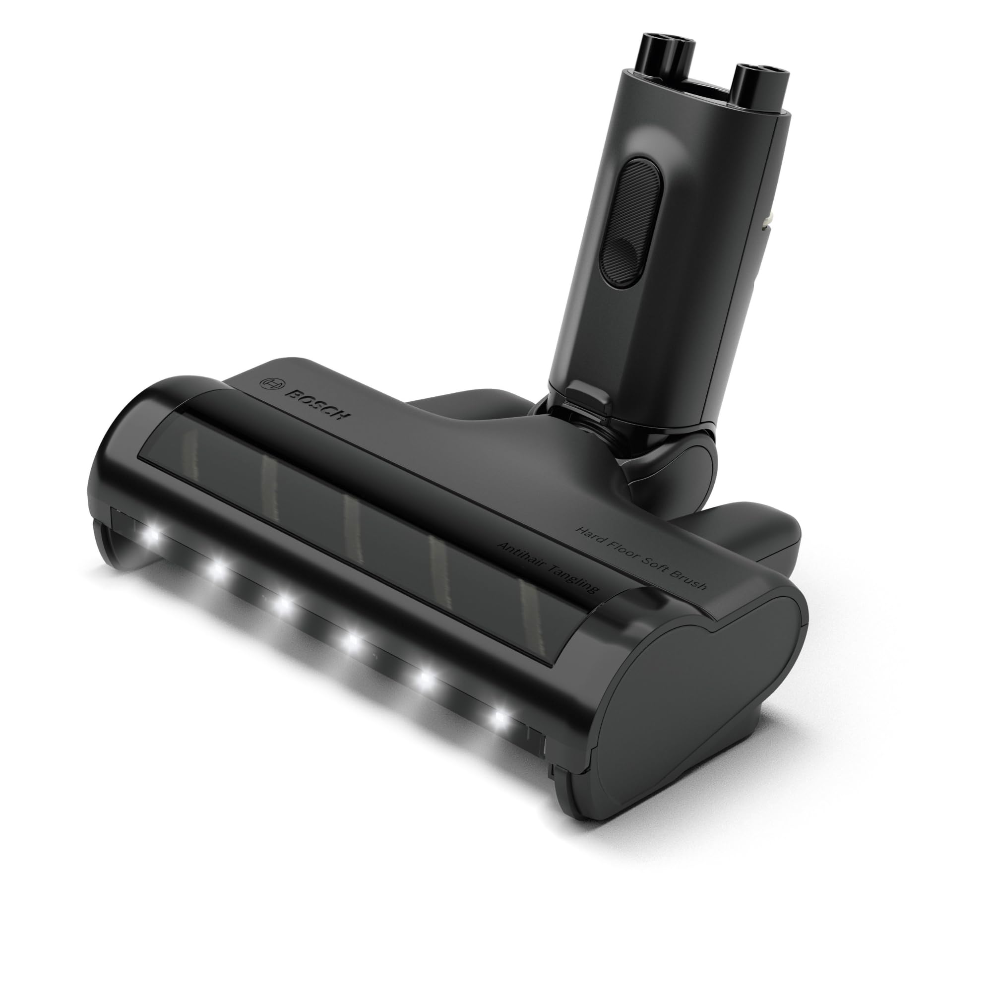 Bosch BHZUNGHF Spazzola con setole morbide e Luci LED per Pavimenti Duri, Adatta per Unlimited 10 e 9, Pulizia Delicata di Pavimenti Duri Sensibili, Nero