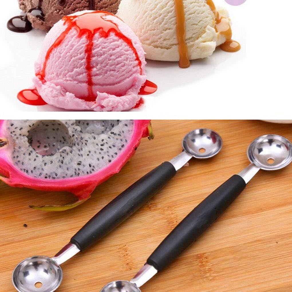 2 in 1 Stainless Steel Melon Ballers Melon Scoop,Double-Sided Fruit Melon Baller Spoon, Suitable Watermelon Cantaloupe Ice Cream Comfortable Non-Slip Grip Kitchen Utensils and Gadgets - Image 8