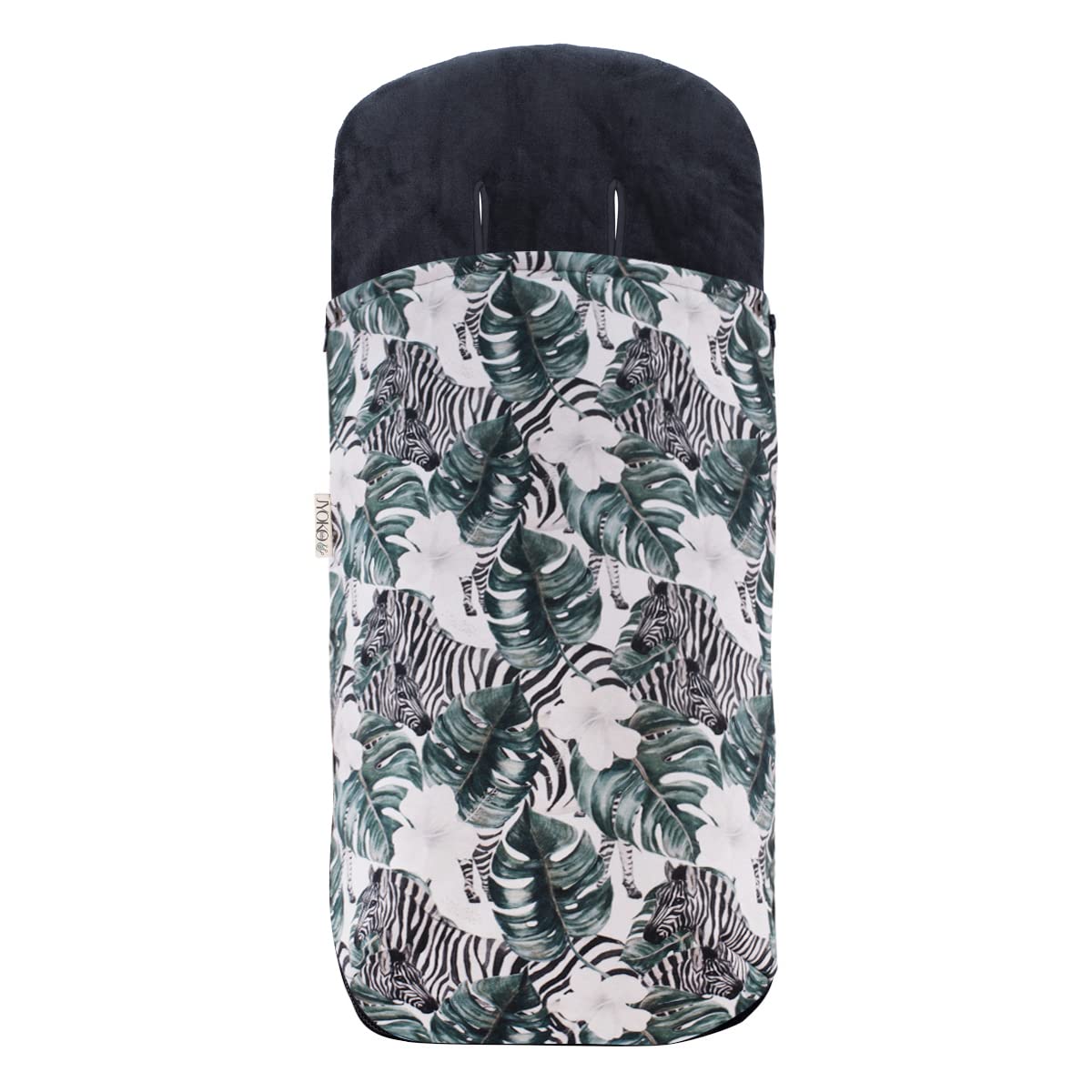 JYOKO KIDS Saco Universal para Cochecito, Sacos de Abrigo para Carritos, Saco Invierno Silla Paseo, Saco de Silla de Bebe con Cremallera Desmontable, Capa regulable (Zebra, Polar)