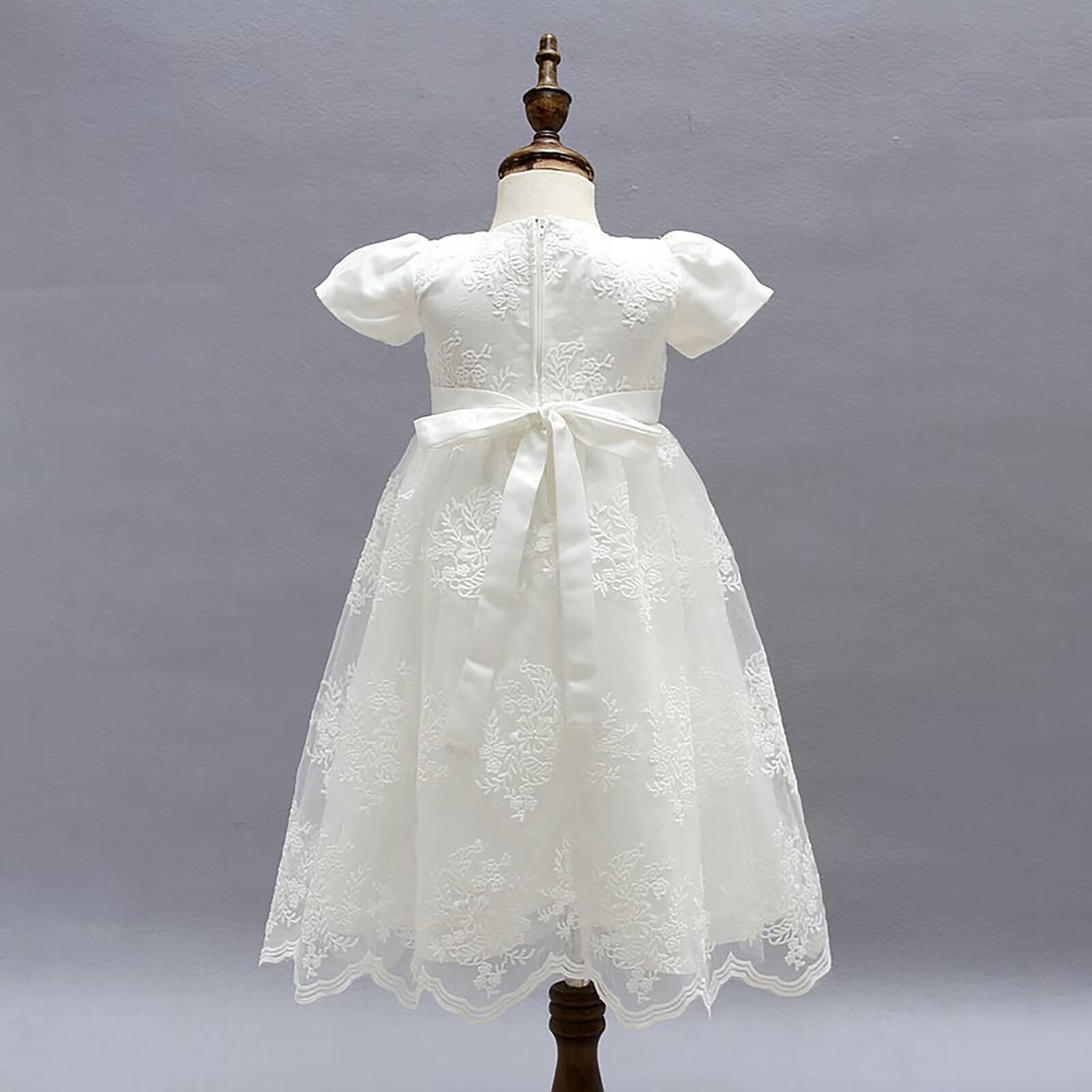 bébé Robes de baptême Longues Robe de baptême Blanche Robes d'occasion spéciale pour Anniversaire de Filles - 3