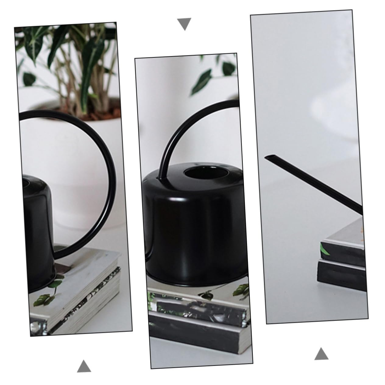 TOYANDONA Regadera de Acero Inoxidable Mango Ergonómico de 1,3l y Superficie Lisa para Riego Interior y Exterior de Plantas