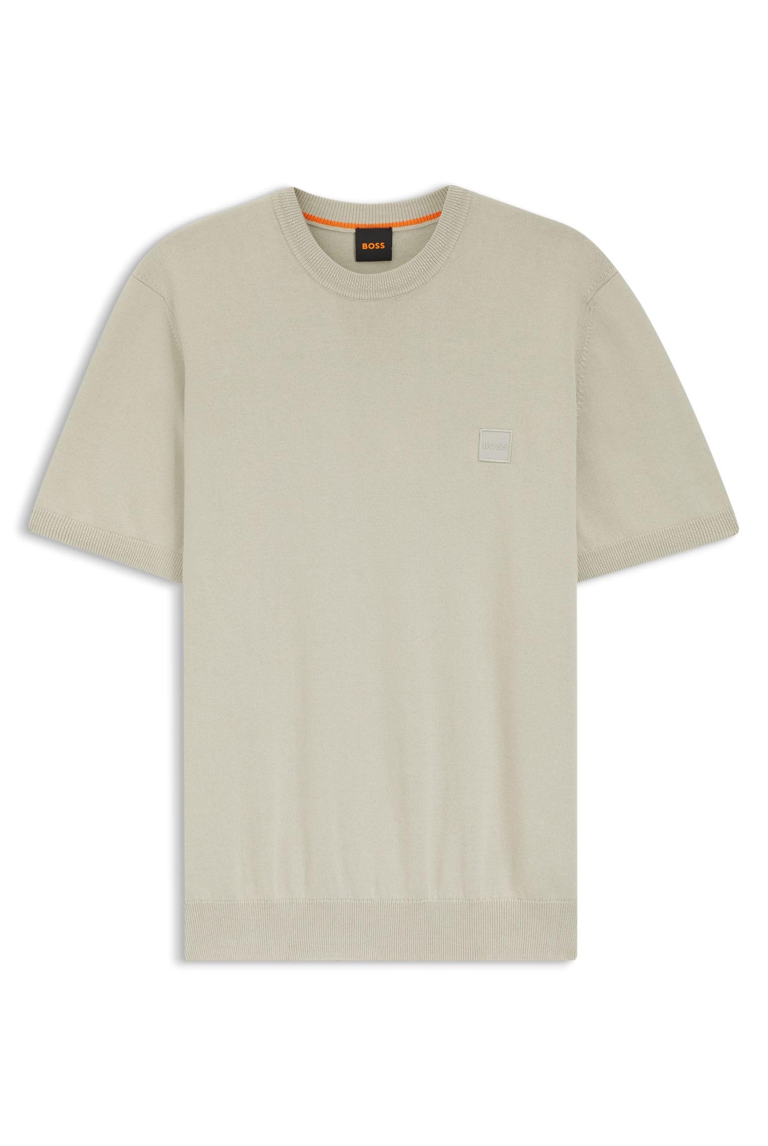 BOSS Men's Kanache 10270405 01 Knitted_Sweater, Light Beige271, L