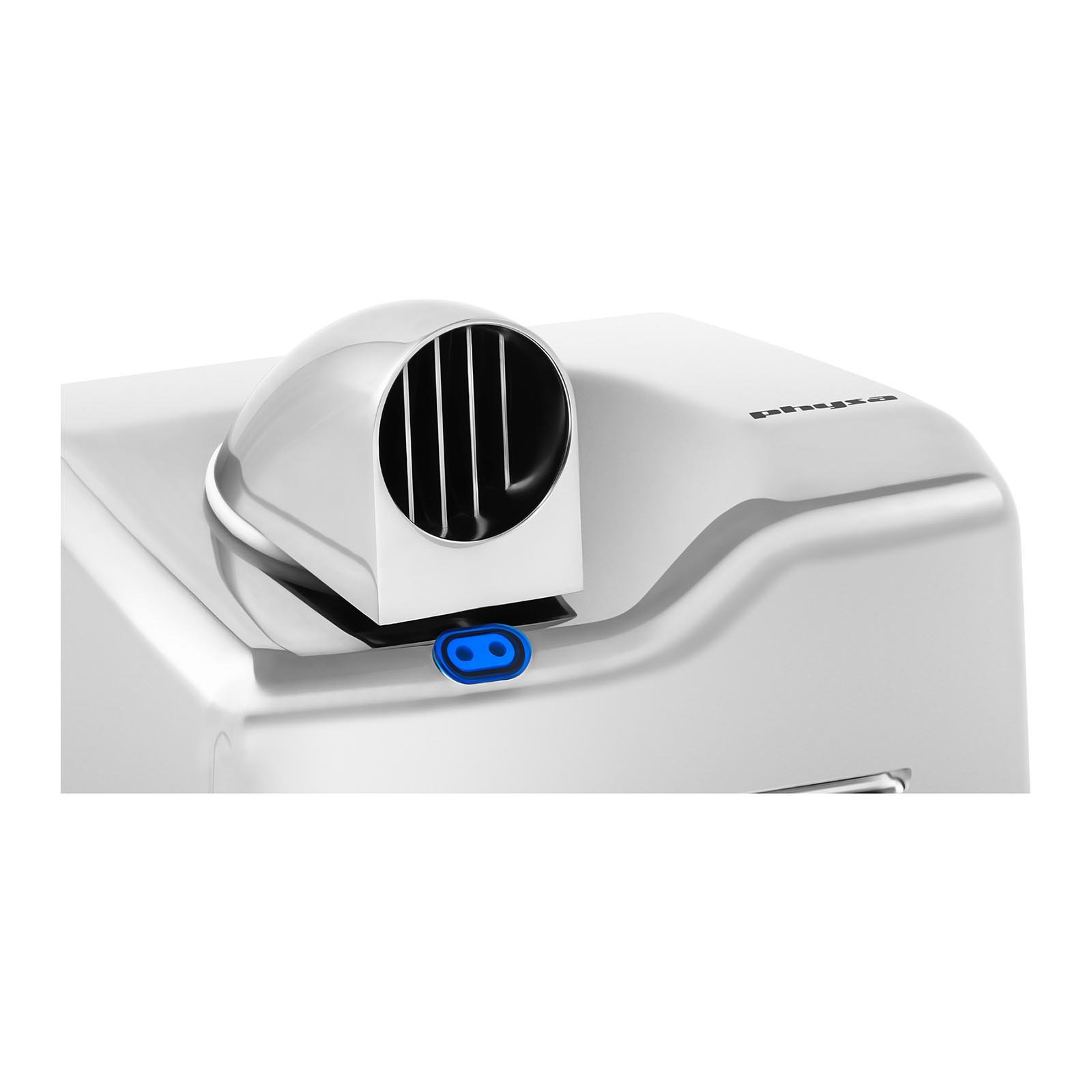 Physa Asciugamani Elettrico Automatico Asciugatore Mani da Bagno VELLA SILVER (Tempo di asciugatura max. 15 s, 6000 rpm, Velocità del getto d'aria 35 m/s, Volume dell'aria 270 m³/h)