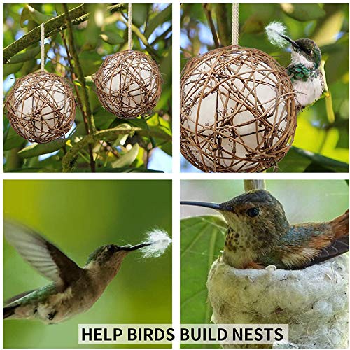 Vogelnest-Material Aus Baumwolle – Weiches Nistmaterial Für Vögel, 3 Stück, Ideal Für Garten, Terrasse & Vogelhäuser