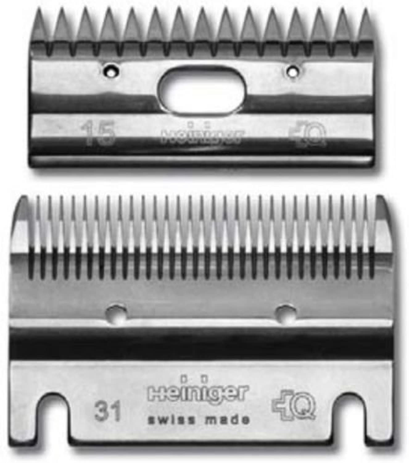 HeinigerSTANDARD BLADE SET FOR HEINIGER CLIPPERS BOTTOM BLADE 31 TOOTH TOP BLADE 15