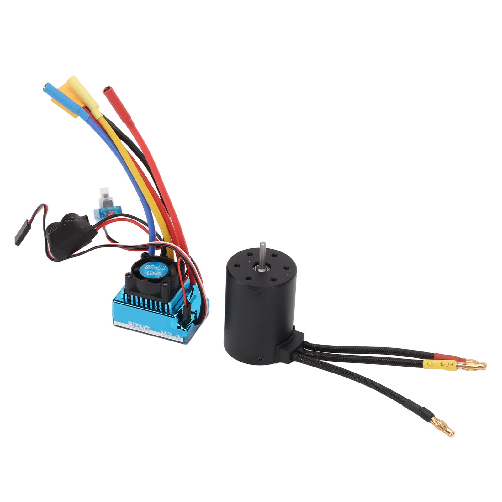 Annadue Kit ESC Compatto e Leggero per Motore Brushless 120A Parte di Aggiornamento Impermeabile per Auto RC 1/10, velocità Regolabile per Appassionati di RC,