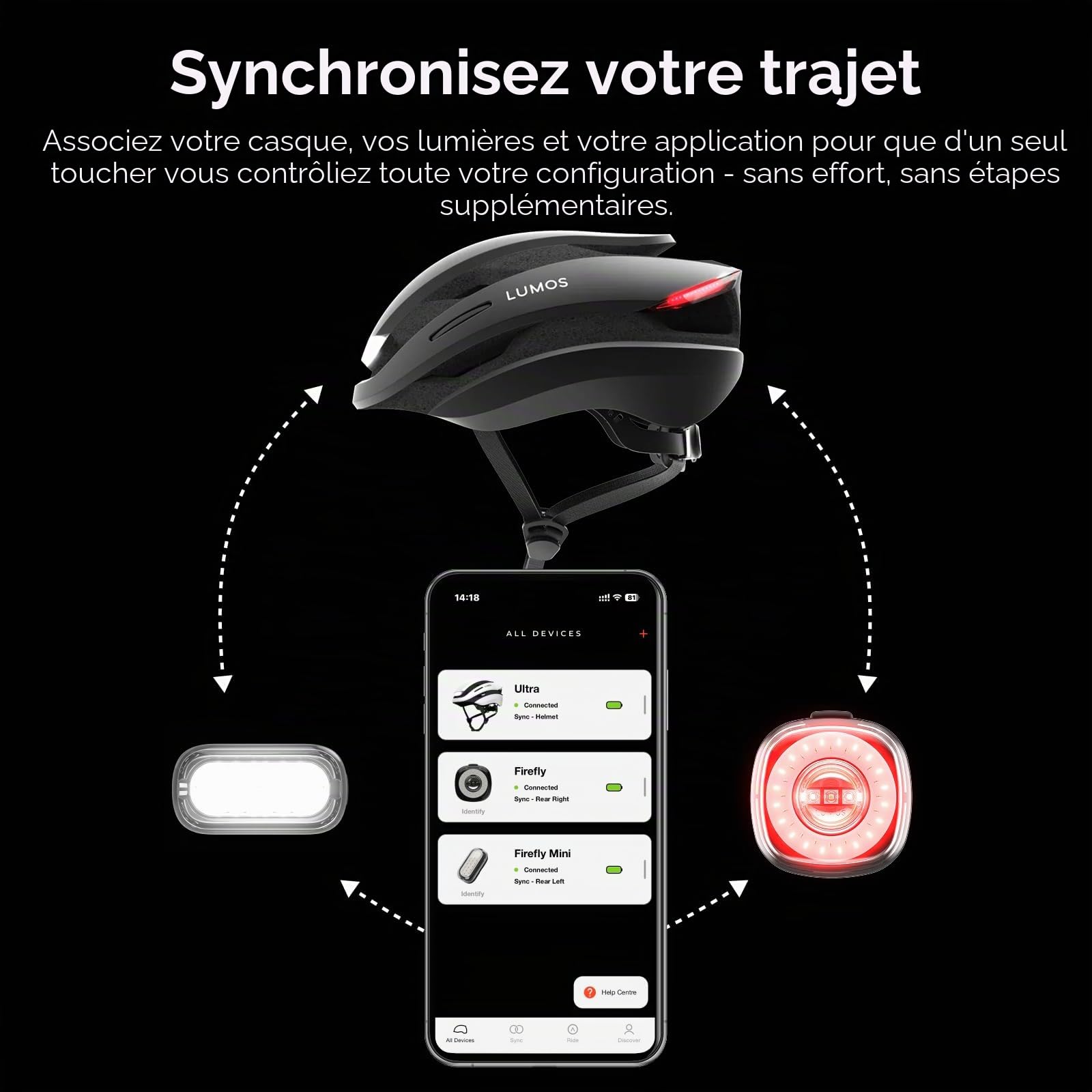 Lumos Ultra Smart Bike Helmet | Customizable Front and Back LED Lights with Turn Signals | Road Bicycle Helmets for Adults: Men, Women