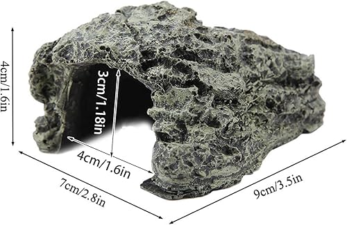 Miniatura 5 de Cueva oculta de peces, acuario, tortuga, reptil, refugio de hábitat para decoración de acuario y terrario (pequeño)