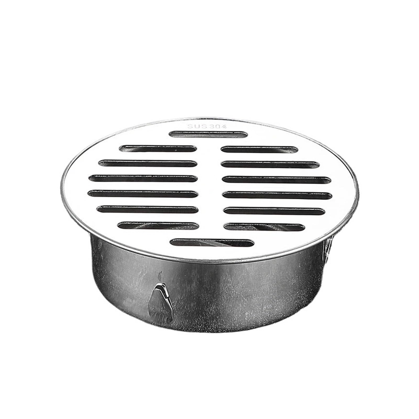 Stainless Steel Drain Cover Stainless Steel Bathroom Drain Cover Hair Catcher Balcony Drainage Stopper Plug for Shower(110mm)
