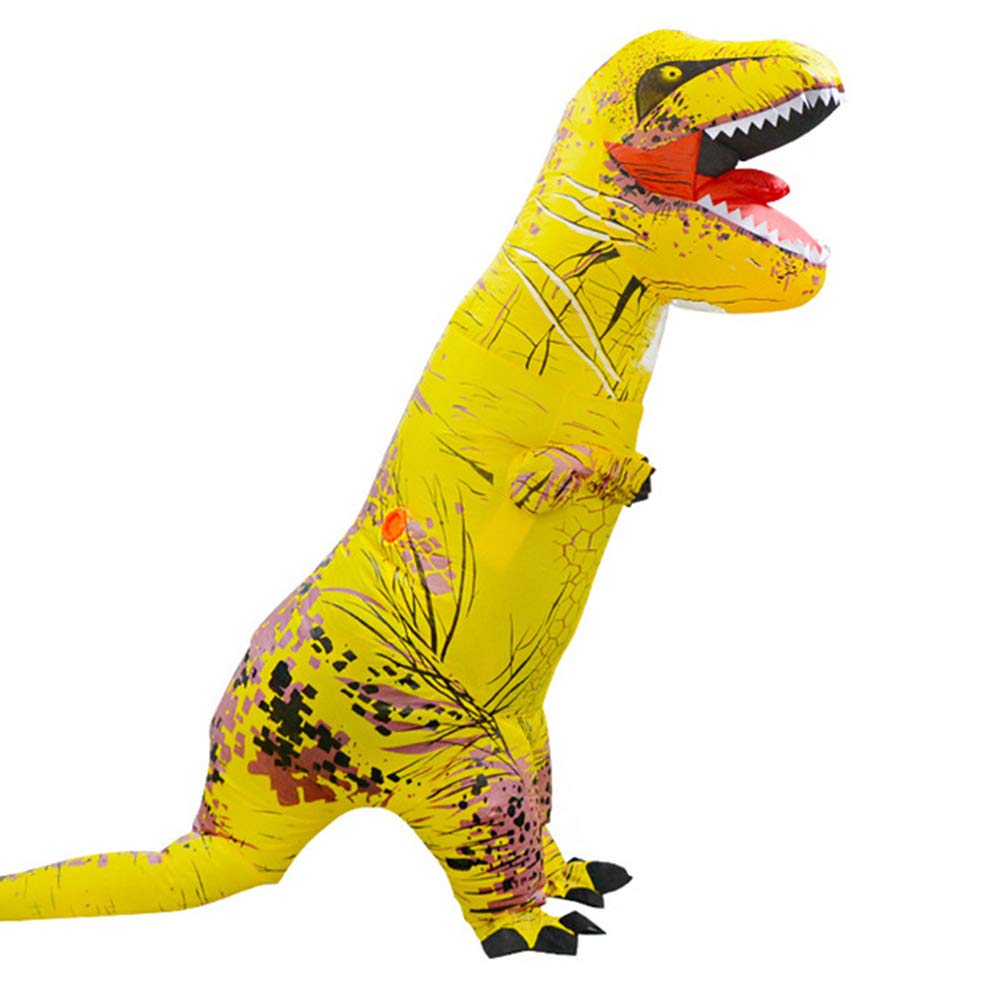 Wohablow Inflatable Dinosaur Costume Adult and Kid, Funny Blow up T-Rex Costumes for Halloween Cosplay Party,Fancy Dino Costume Outfit