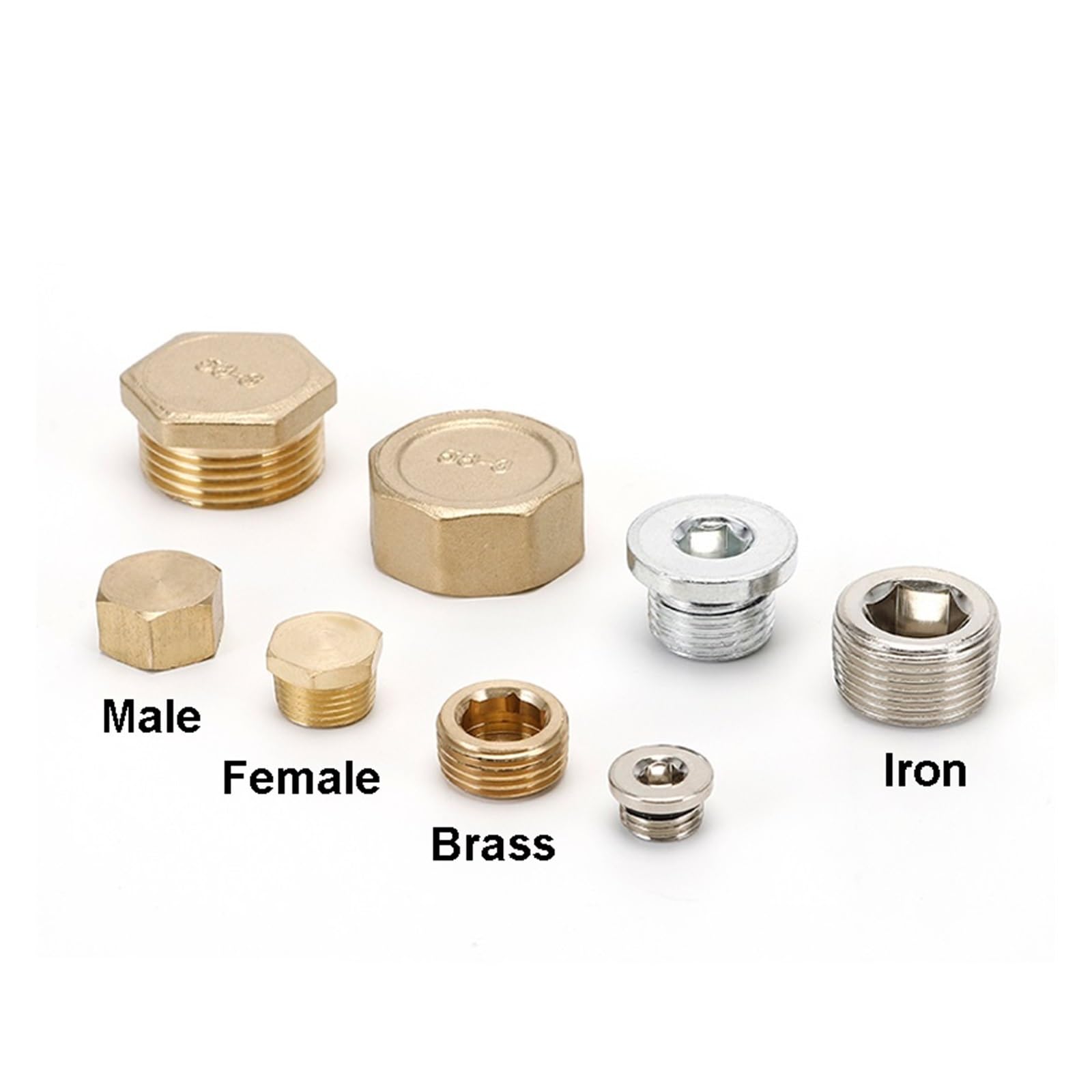 Mosiężna Złączka Smarownicza Z Gwintem Zewnętrznym, Łbem Sześciokątnym, Rozmiary Od 1/8" Do 1".(10pcs Female Plug,3/4")