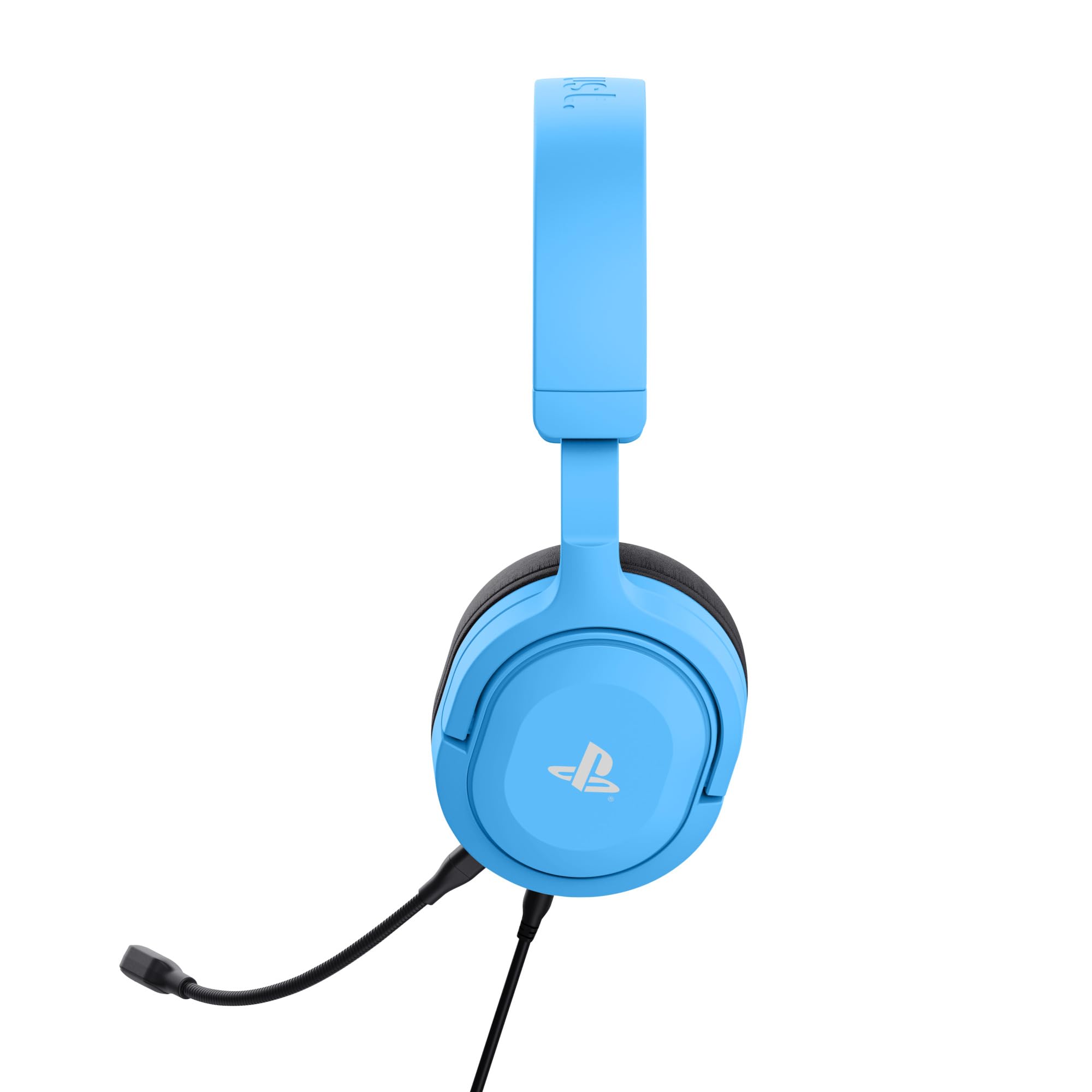 GXTrust 498B Forta Słuchawki Gamingowe PS5 / PS4, Licencja PlayStation 5, Kabel 1.2m, Przetworniki 50mm, Audio 3D, Odpinany Mikrofon, Przewodowy Zestaw Słuchawkowy Wokółuszny, Niebieski