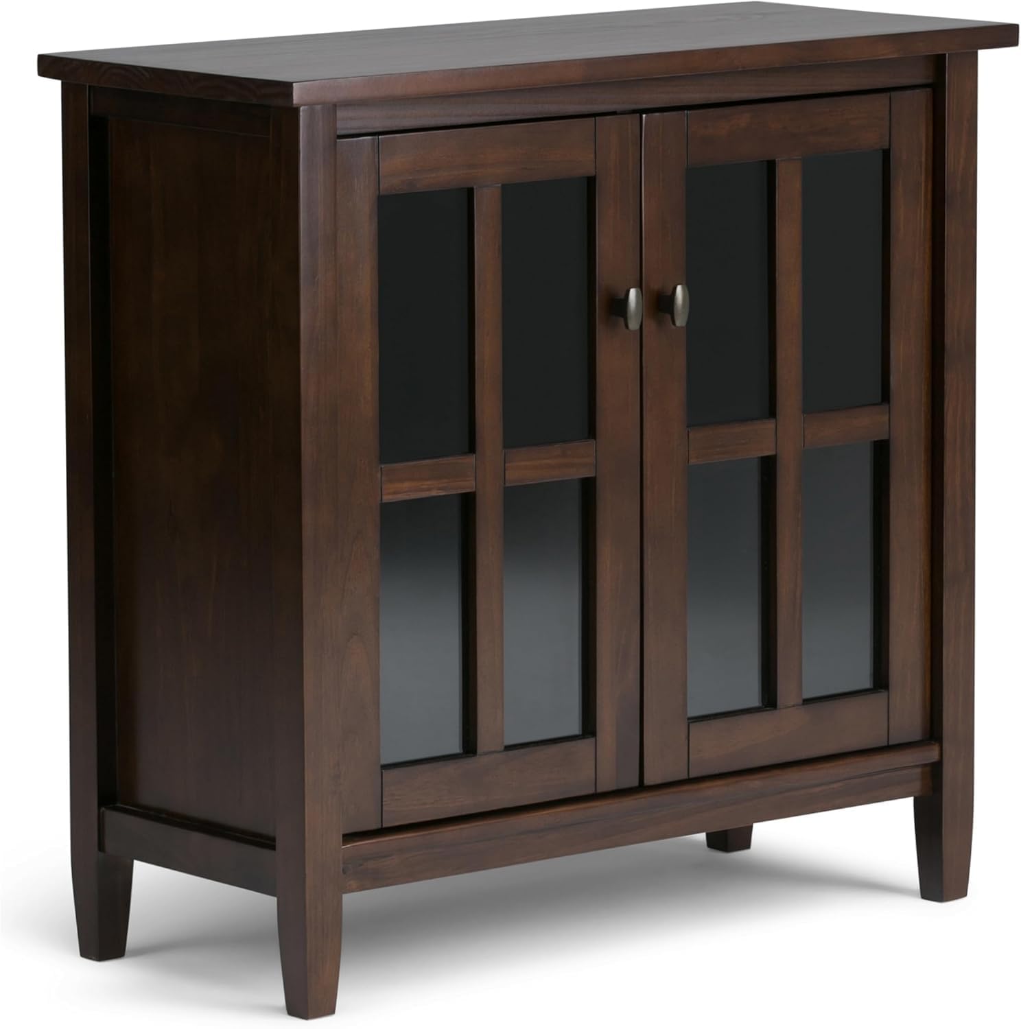 Solid Wood Storage Cabinet with Glass Doors | Wooden Sideboard Cabinet for Living Room Bedroom Dining Room | Multipurpose Accent Storage Console with Shelves | Modern Home Furniture-image-28