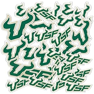 University of South Florida Sticker USF Bulls Stickers Vinyl Decals Laptop Water Bottle Car Scrapbook T1 (Type 1-1)