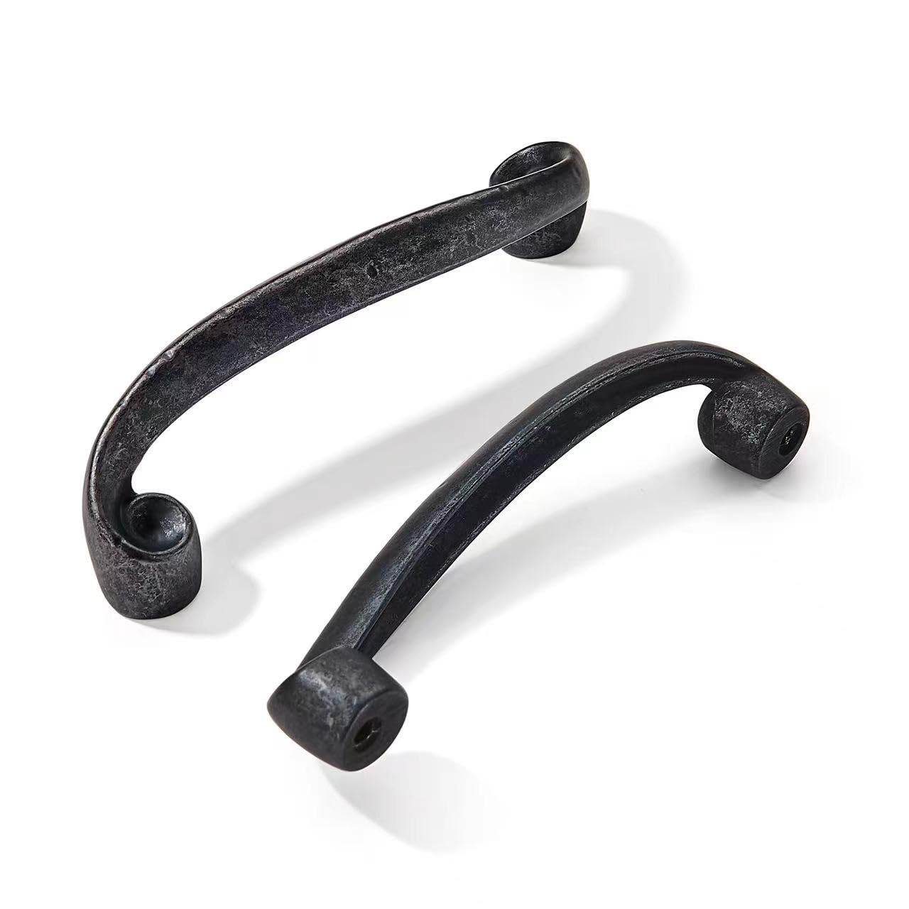 Khtumeware-80203 Rustic Black Cabinet Pulls CTC 3-3/4 in (96 mm) 10-Pack