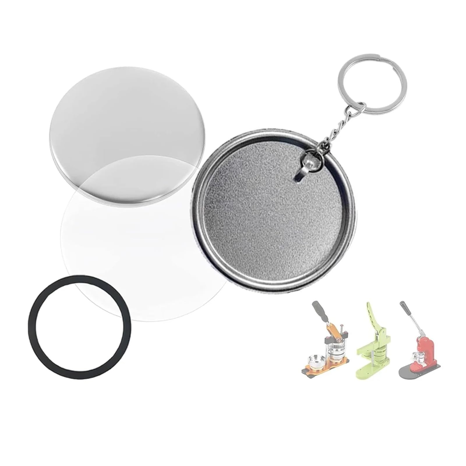 Breloczki do kluczy, zestaw do robienia przypinek 58 mm/2,25 cala, zestawy metalowych przypinek Produkcja DIY
