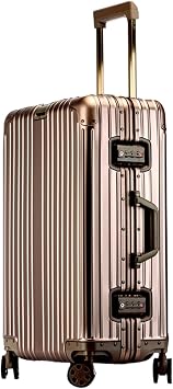 Aluminum Suitcase Zipperless Suitcase with TSA Password Locks Silver Travel Luggage 28 Inch Luggage with Spinner Wheels,7,26in