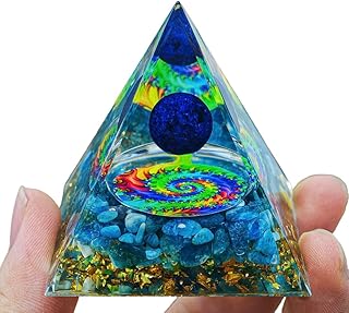 Natural Mineral Crystal Pyramid Energy Healing Meditation Aid Feng Shui Protection Home Decor Versatile Gift Option(2inch Pyramid Blue Turquoise)