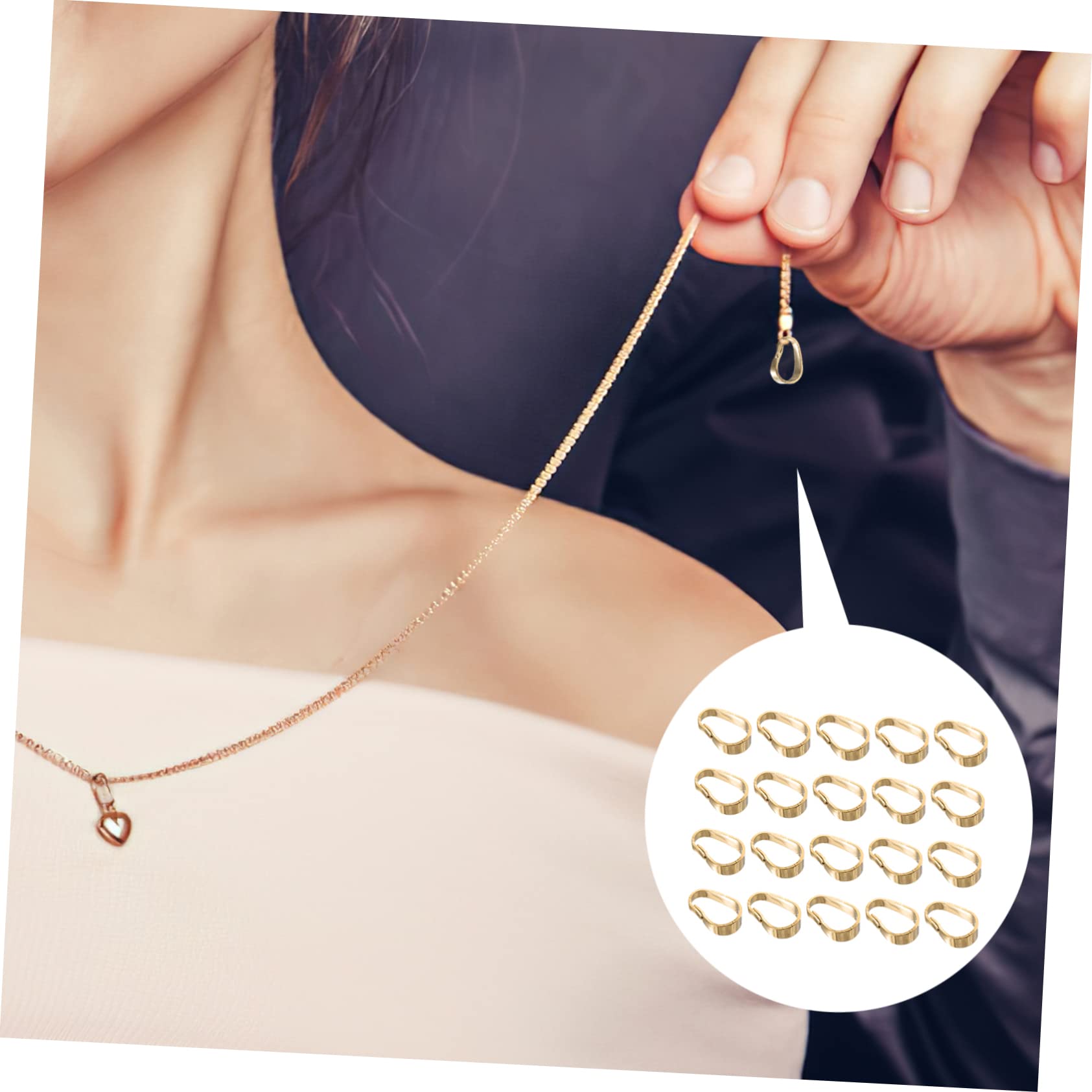 EXCEART 400piezas Claspes De Colgante Para Joyería Conectores De Pendientes Para Collares y Pulseras Accesorios De Bucle De Joyería Resistente y Duradero