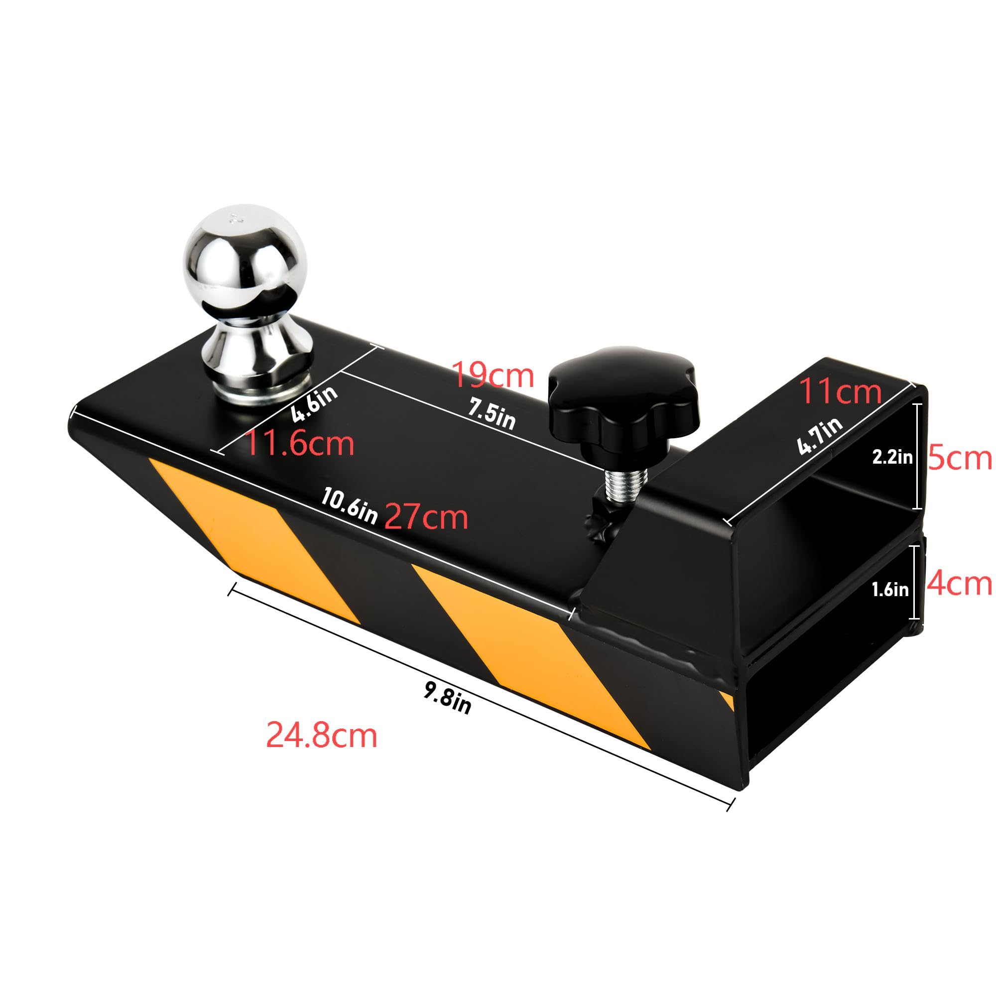 Rangierhilfe Kugelkopf Gabelstapler, Schwarz Schwarz Anhänger Kugelkopf Anhängerkupplung, Einfache Installation für Gabelstapler, Frontlader, Anhänger, Gabelzinken