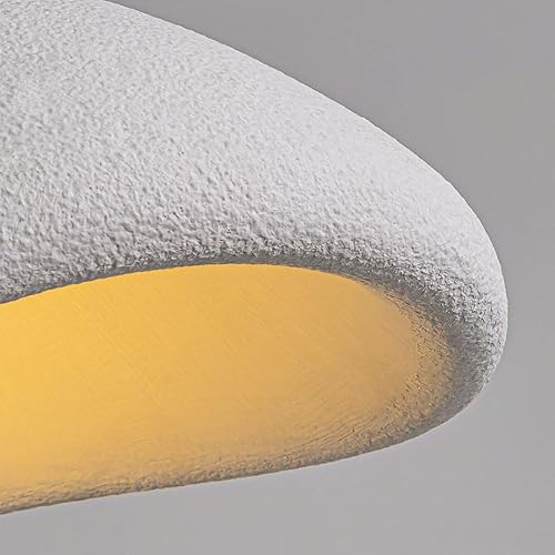 Miniatura 5 de Lámparas colgantes de resina de 11.82 pulgadas, lámpara japonesa de altura ajustable con cúpula de hormigón, luces colgantes grandes modernas,