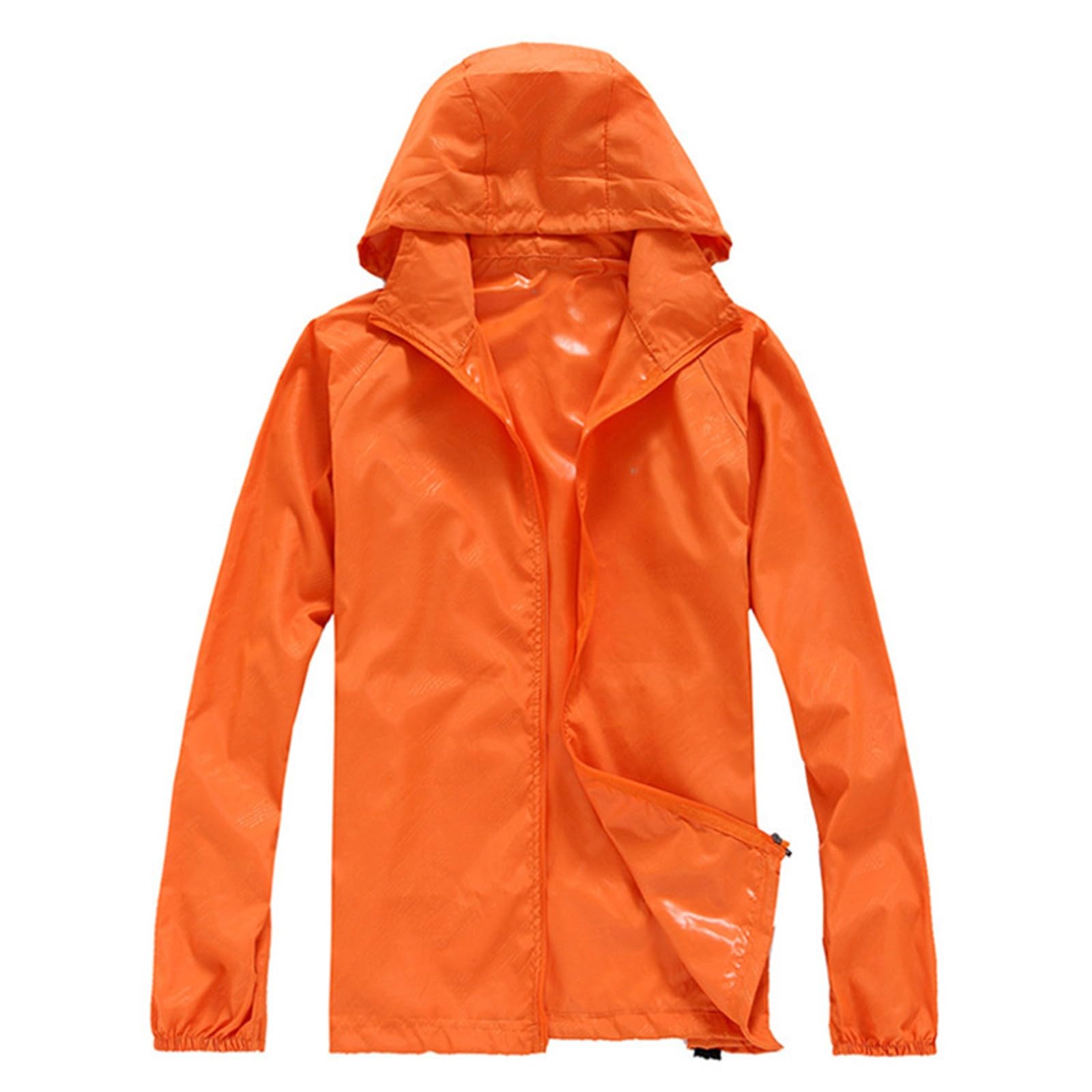 Chaqueta de lluvia para mujer chubasquero impermeable de talla grande con capucha 4