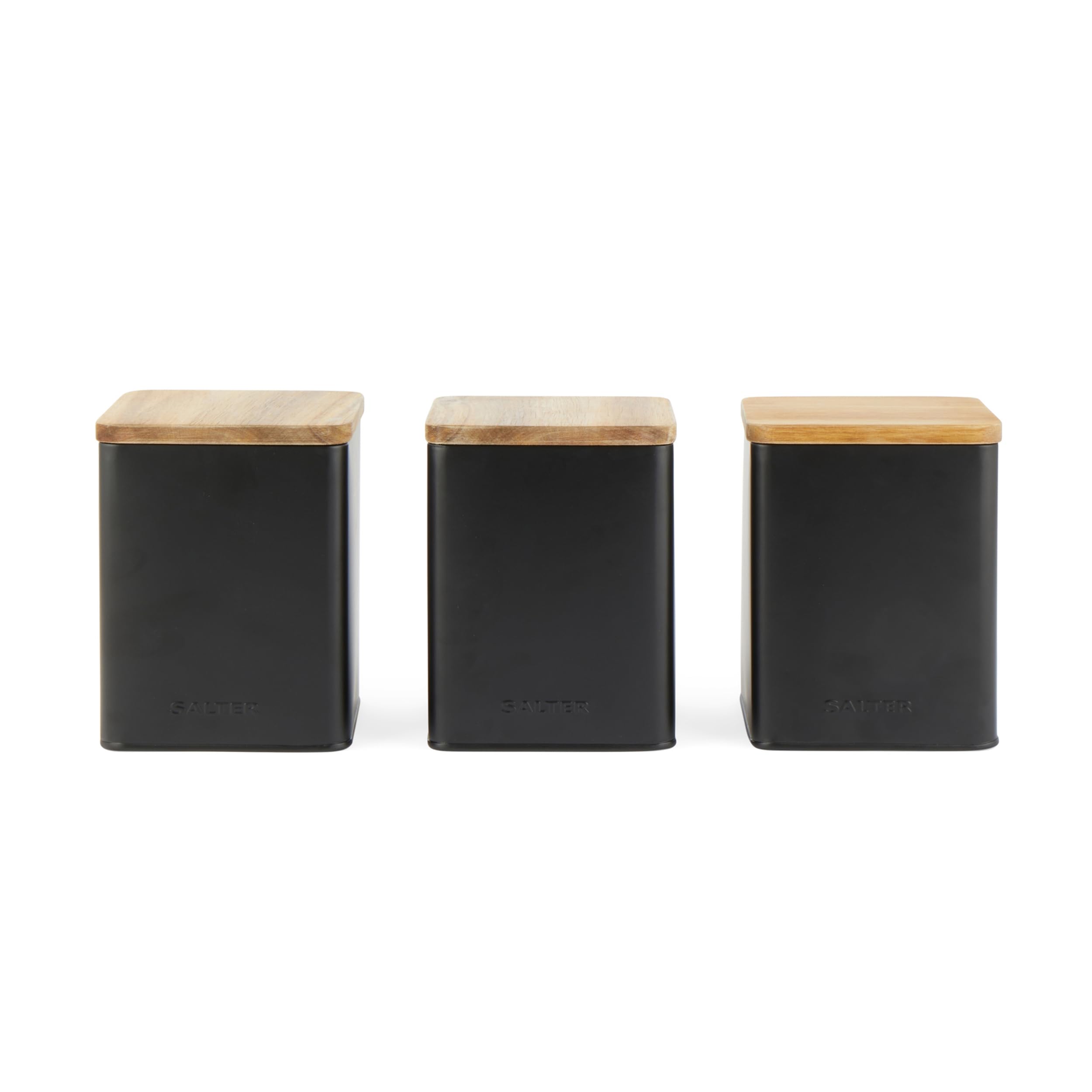 Salter BW12898EU7 Toronto 3-Piece Canister Set, Tea, Coffee, Sugar Storage Canisters, Powder-Coated Matt Finish
