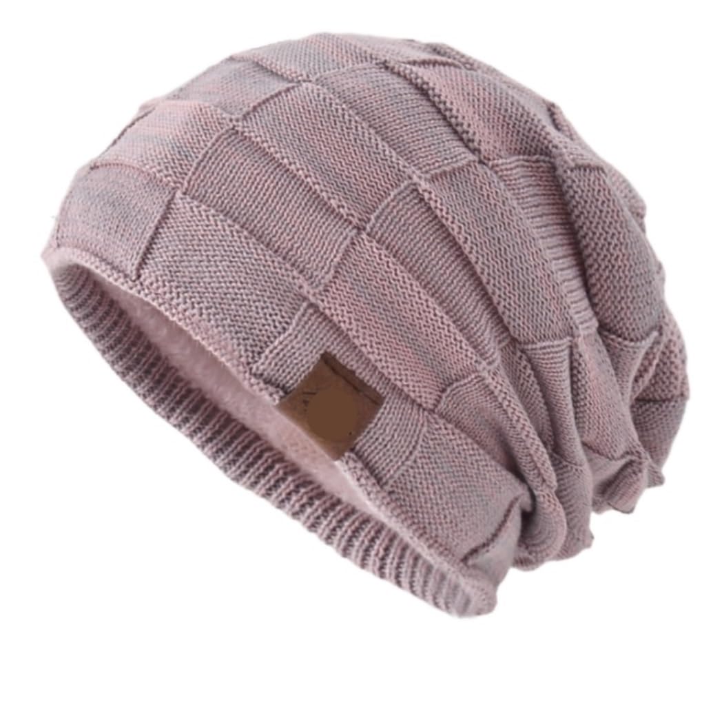 Zimowa Czapka Czapka Zimowa Typu Beanie Dla Mężczyzn I Kobiet. Gruba, Ciepła, Dzianinowa Czapka Z Czaszką Z Podszewką Z Polaru Czapka Damska Męska (Color : C, Size : One Size)