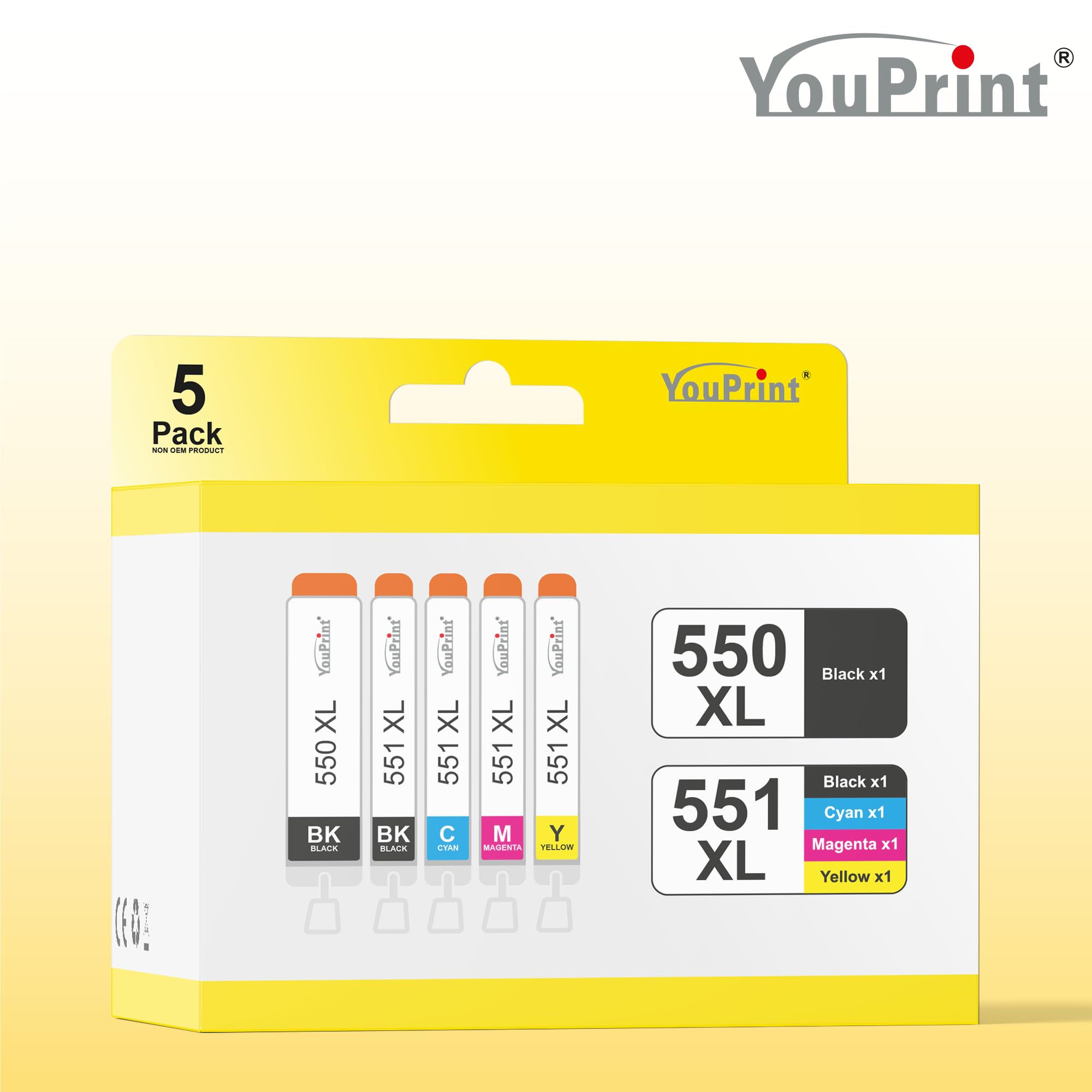 START - 9 Cartucce D'inchiostro Compatibile Con Canon CLI-551C XL - Foto 7