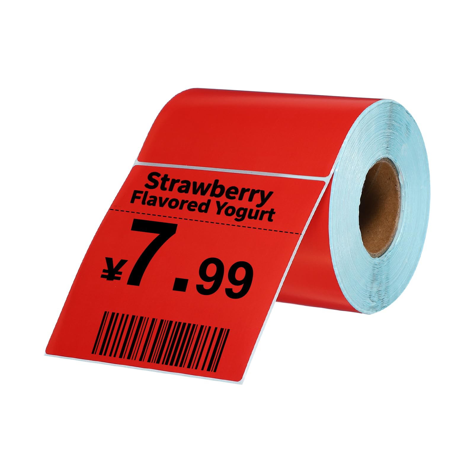 PATIKIL 500 Pcs Thermal Labels, 3.94x3.94 Inch Thermal Printer Labels Stickers Self Adhesive Tags Rectangle Paper Roll Small for Printer Shipping Label Mailing UPS Barcode Address, Red — image 1