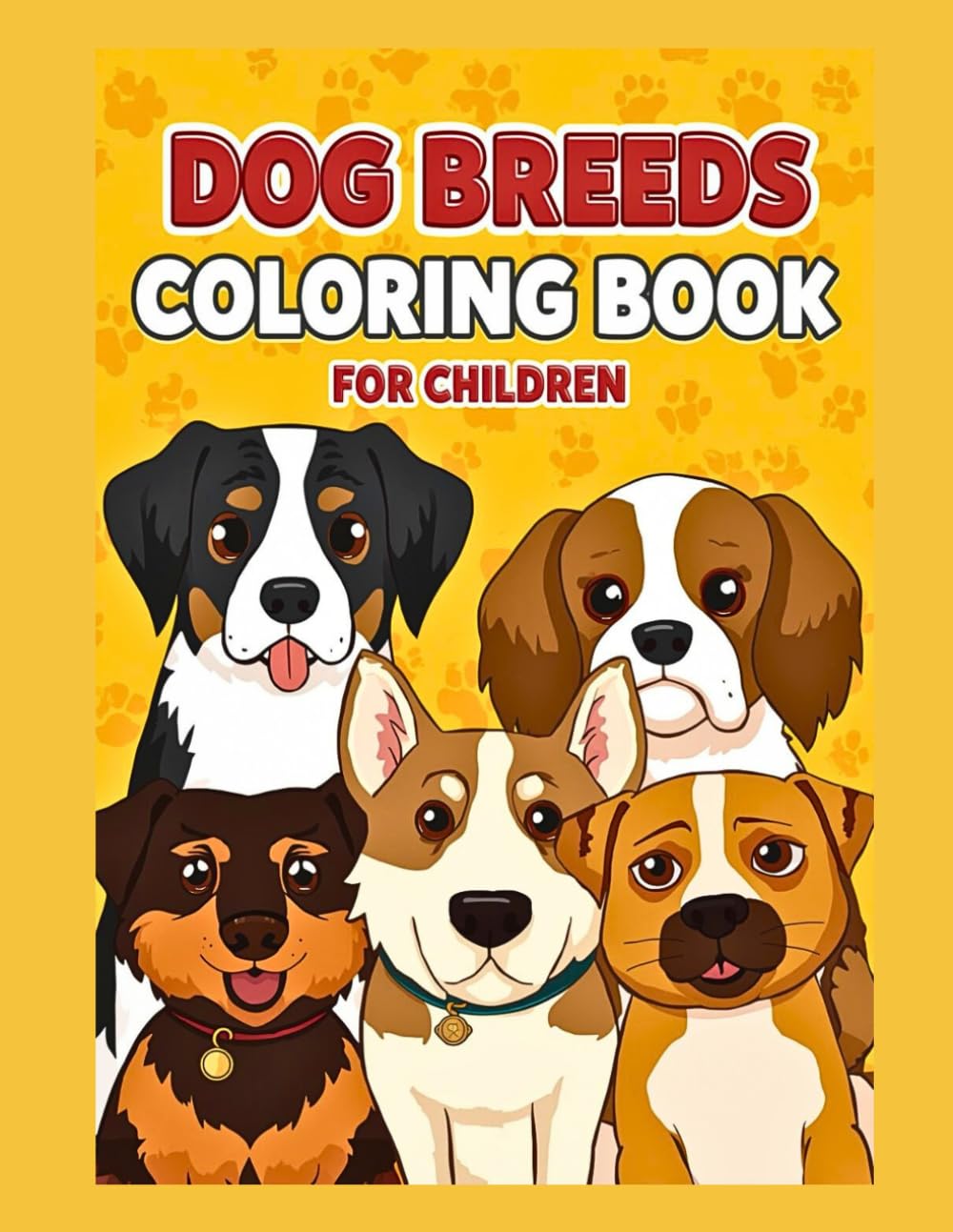 Fun Faces: Dog Breeds Coloring Book for Kids: Fun and simple coloring pages for children ages 2–6