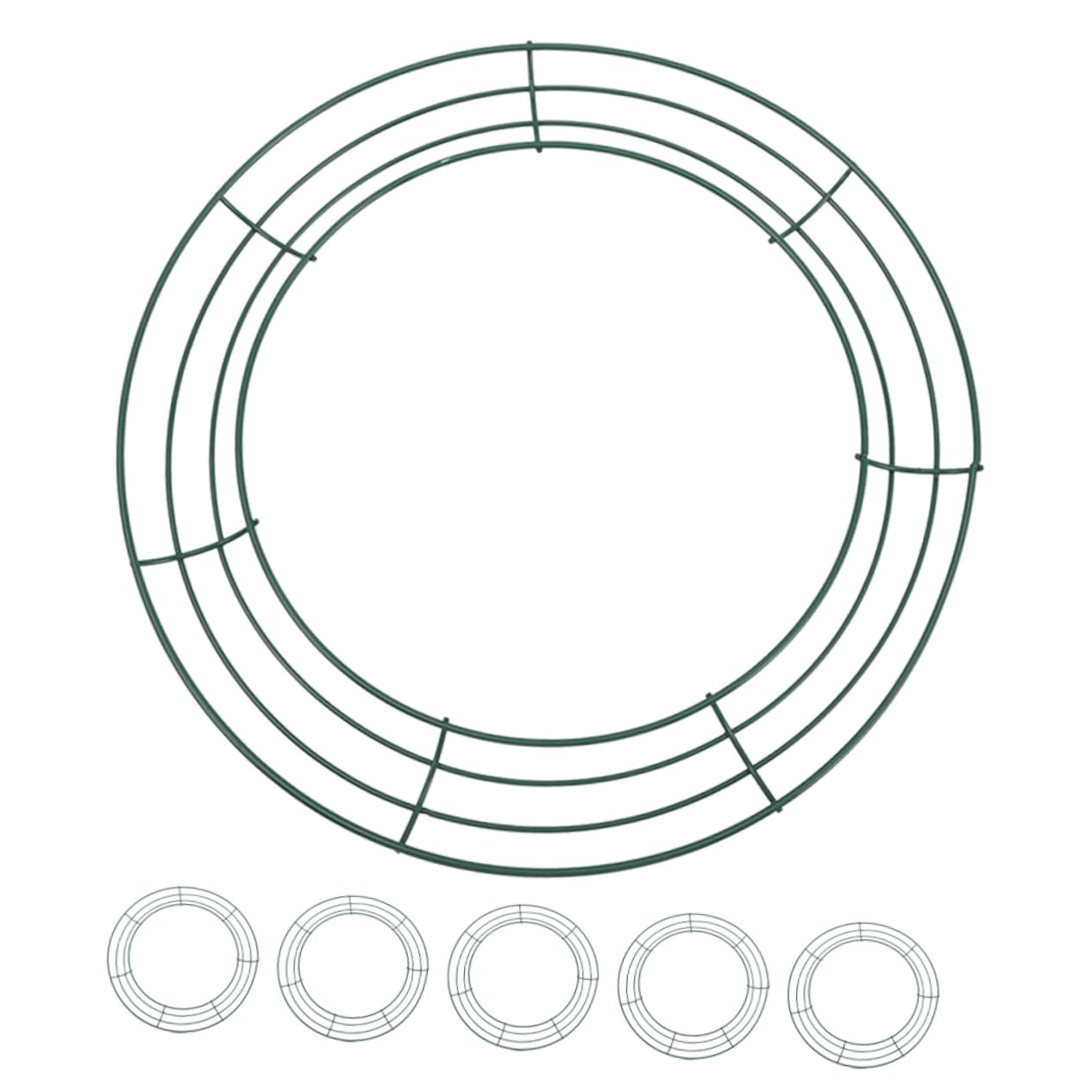 CIMAXIC Craft Rings 6pcs Wreath Frame for Crafts Metal Wire Wreath Ring Wall Hanging Decor