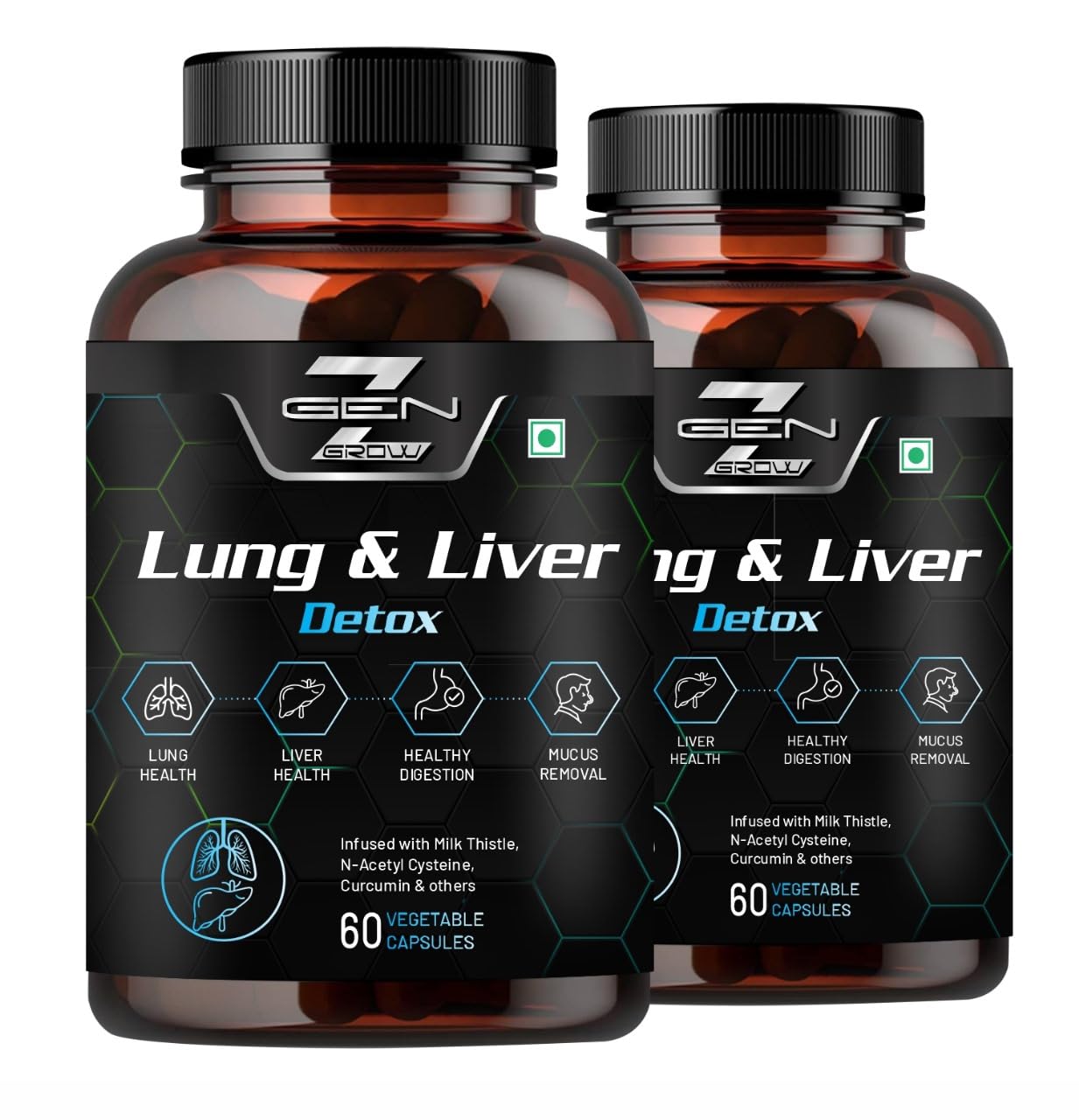 Lung and Liver Detox Supplement with Milk Thistle Extract 600mg (30:1) N-Acetyl Cysteine| Cordyceps| Beetroot| Support Fatty Lung and Liver and helps Detoxification & Digestion| 120 Vegetable Capsule-image-26