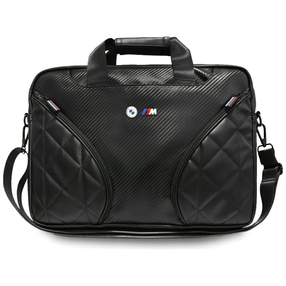 CG MOBILE BMW Carbon Pocket & Metal Logo Tasche 16 Zoll (Schwarz)